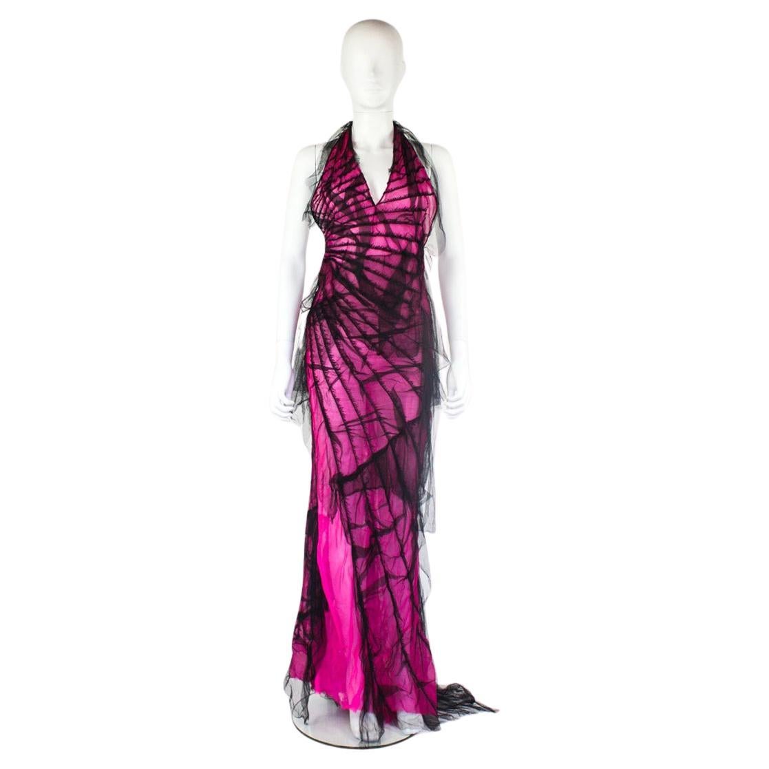 Roberto Cavalli Pink Silk Dress S/S 2001 For Sale