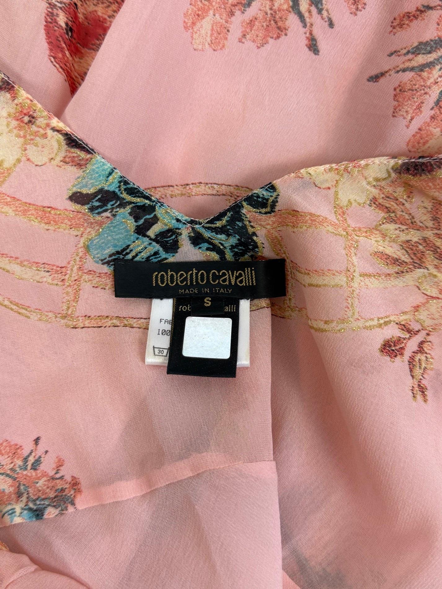 Roberto Cavalli Pink Silk Floral Dress, SS 2003 For Sale 4