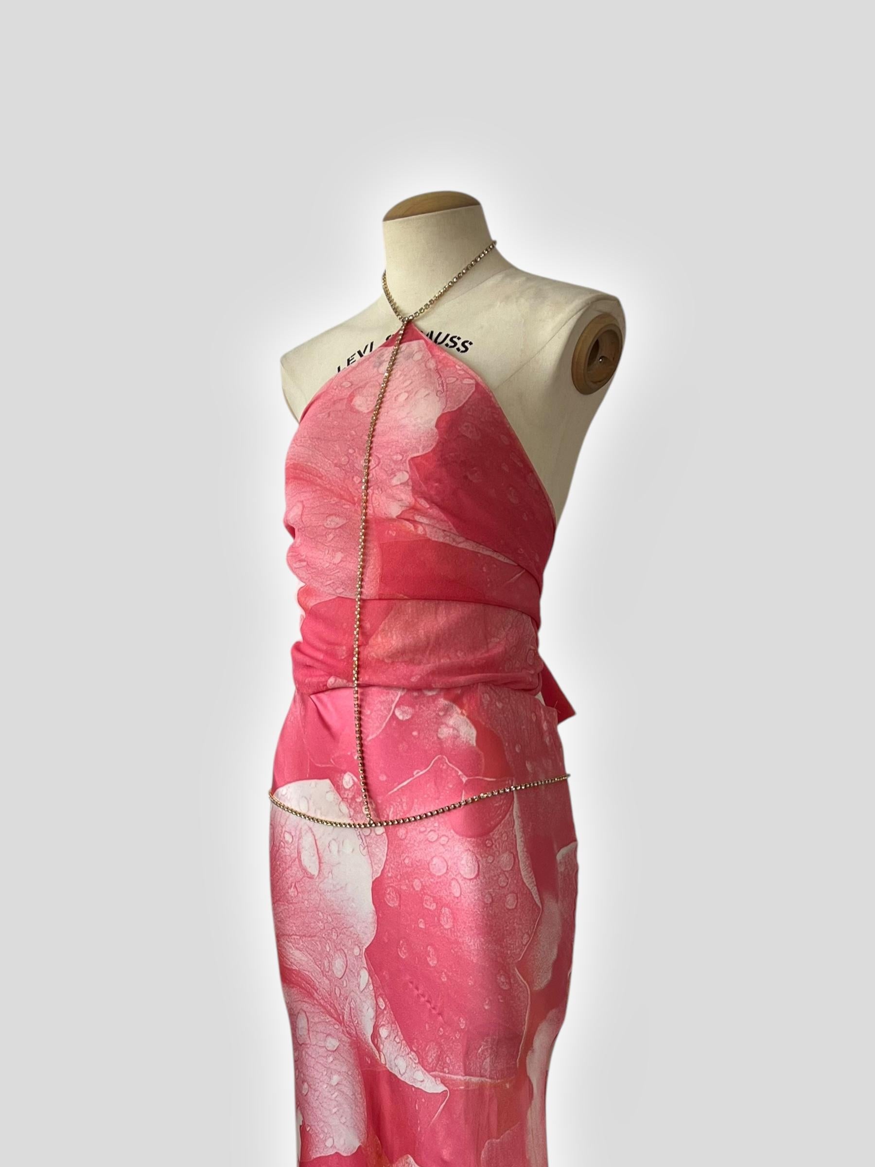 Roberto Cavalli Pink Silk Gown, Spring 2000 For Sale 2