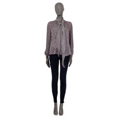 ROBERTO CAVALLI pink silk ROSE PUSSY BOW Blouse Shirt 40 S