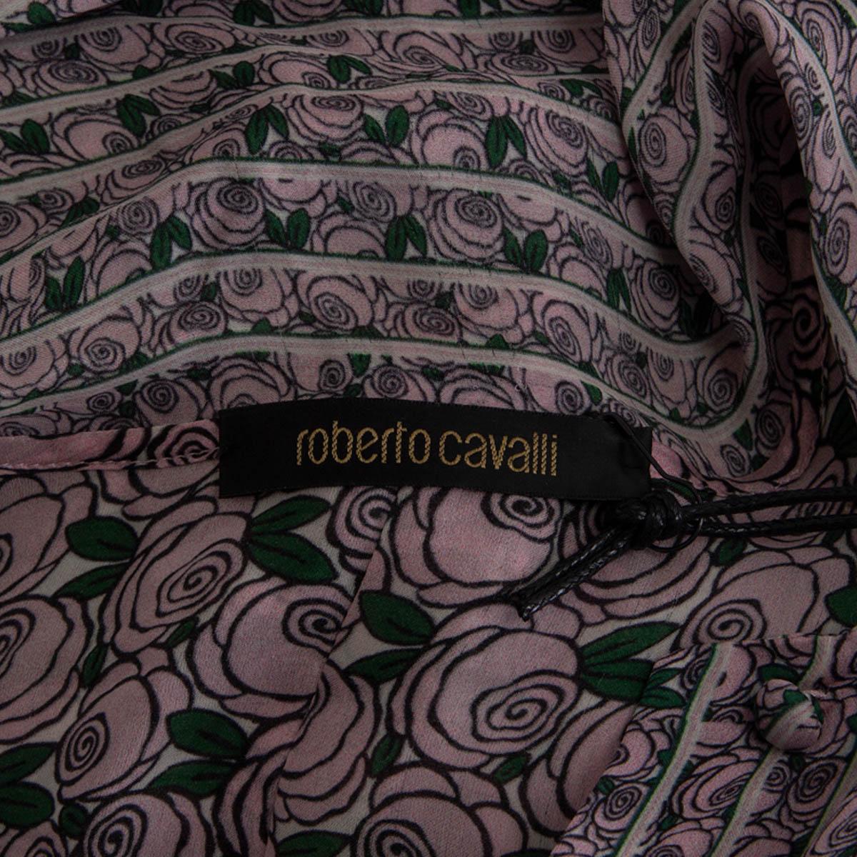 ROBERTO CAVALLI rosa Seide ROSE PUSSY BOW Bluse Shirt 40 S im Angebot 2