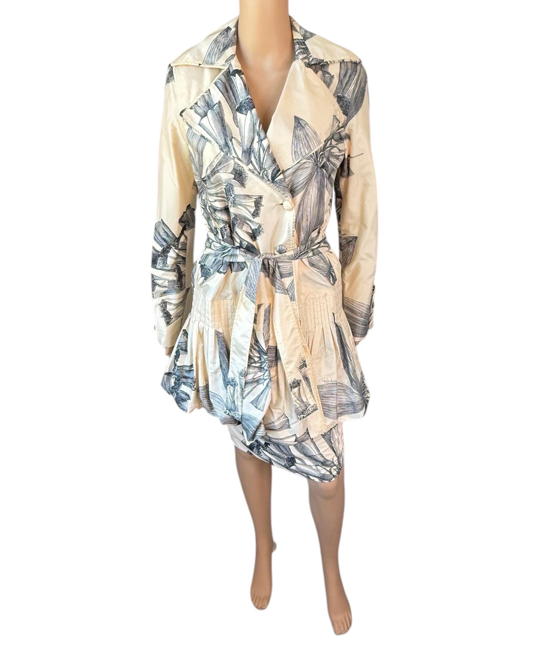 Roberto Cavalli Pre-Fall 2009 Dress & Silk Belted Jacket 2 Piece Set Ensemble For Sale 5