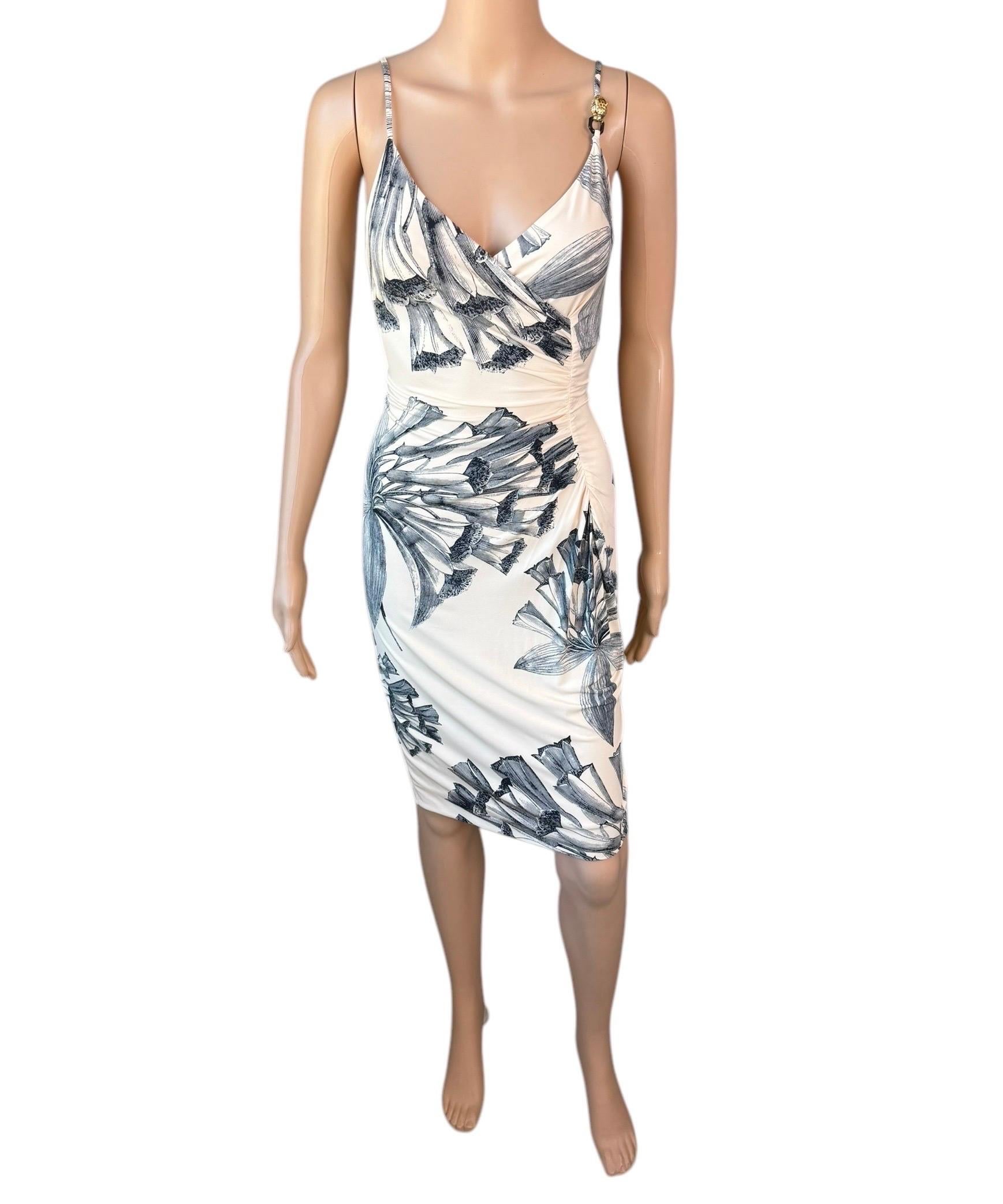 Roberto Cavalli Pre-Fall 2009 Dress & Silk Belted Jacket 2 Piece Set Ensemble For Sale 2
