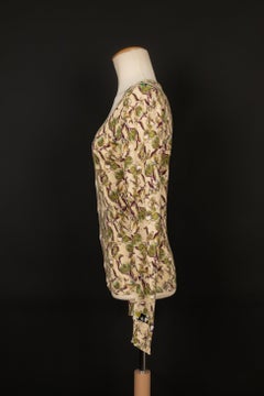Roberto Cavalli Printed Cardigan with Flower Patterns