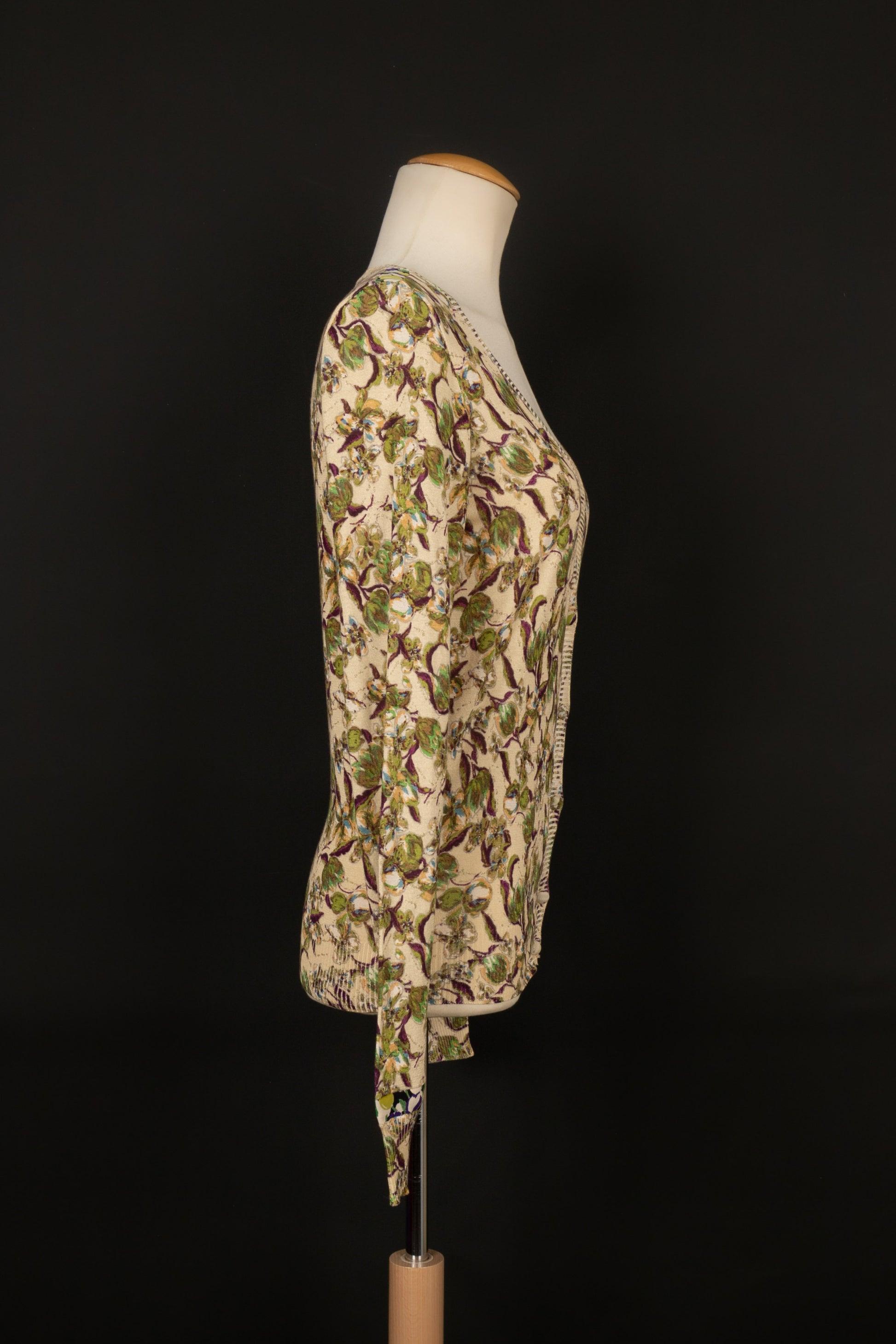 Cardigan imprimé avec motifs floraux Roberto Cavalli Pour femmes en vente