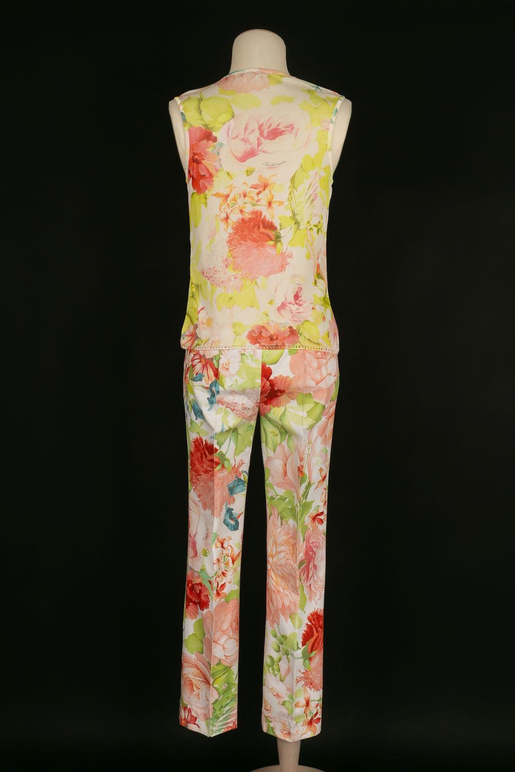 Beige Roberto Cavalli Printed Cotton Set For Sale