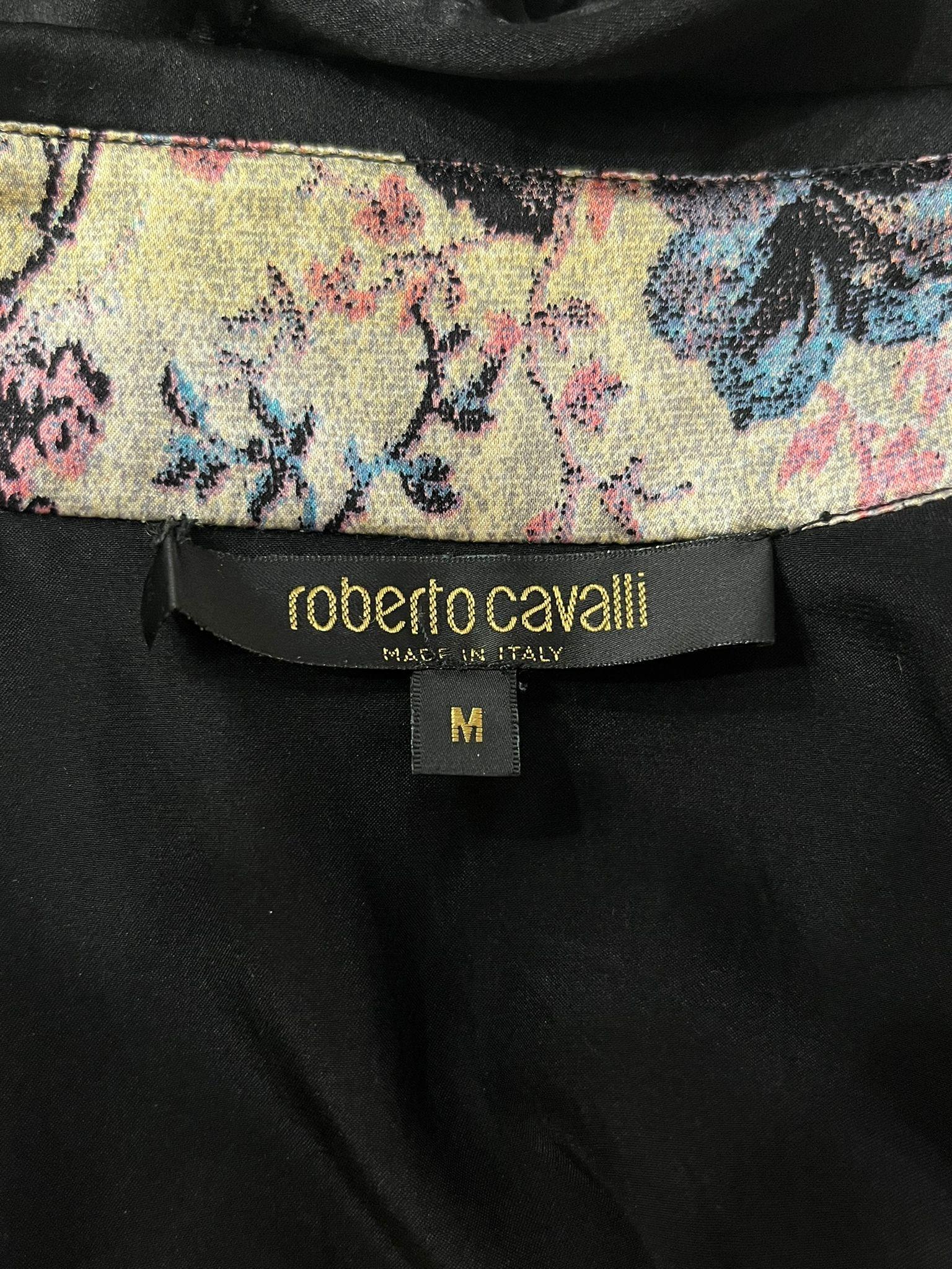 Women's Roberto Cavalli Printed Cuff Silk Shirt For Sale