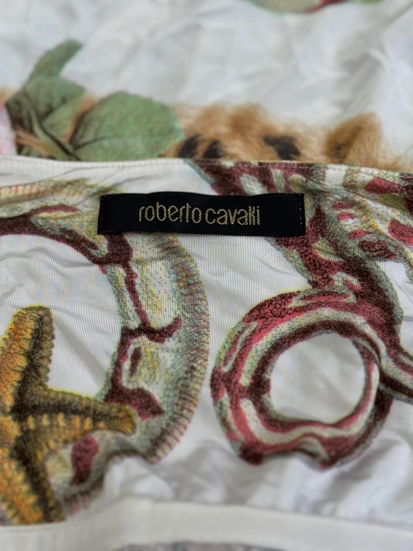 Roberto Cavalli Bedrucktes Minikleid, F/S 2005 im Angebot 4