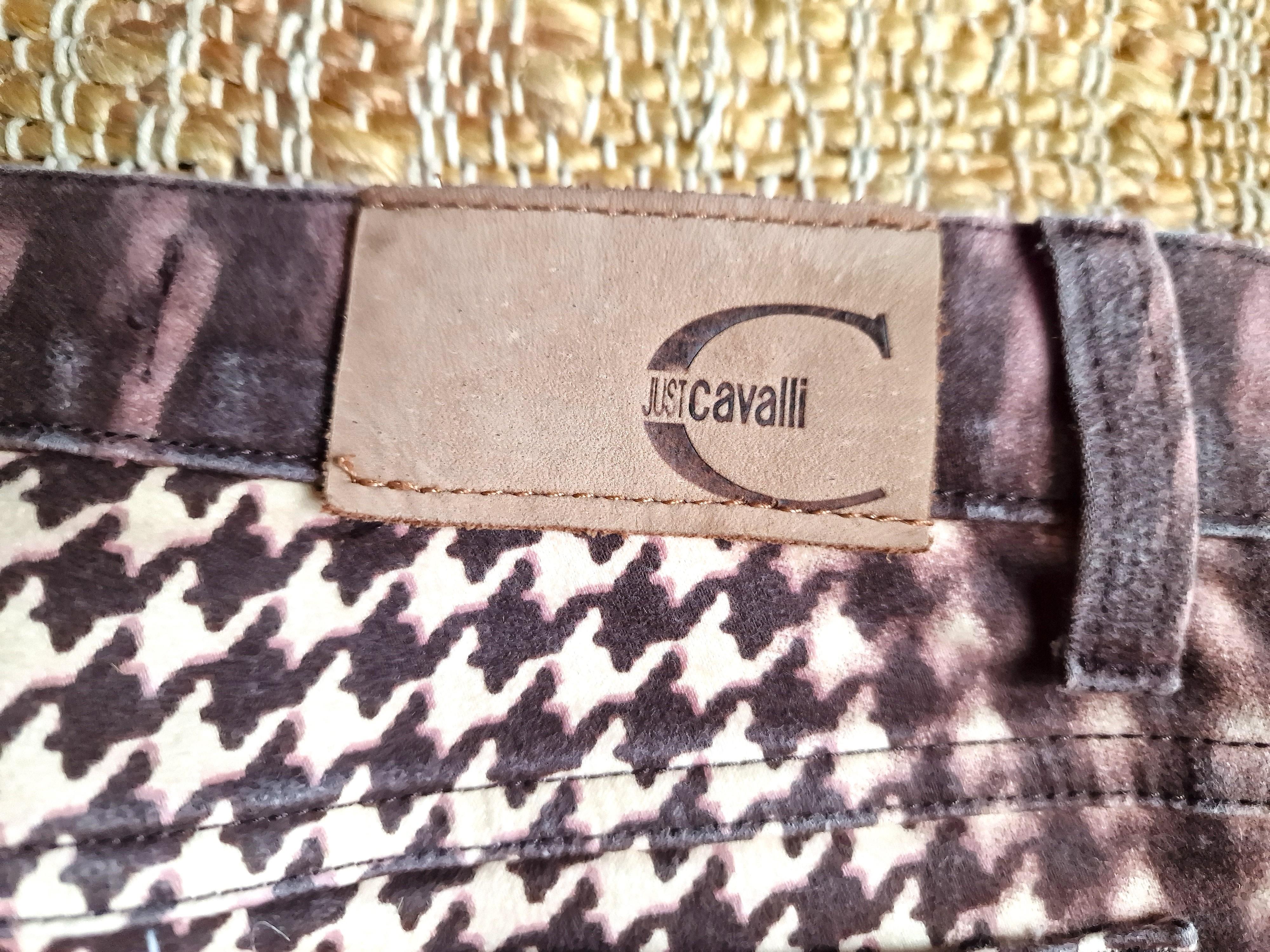 Roberto Cavalli Psychedelic Optical Illusion 90s Vintage Brown Small Pants For Sale 6
