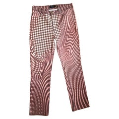 Roberto Cavalli Psychedelic Optical Illusion 90s Vintage Brown Small Pants