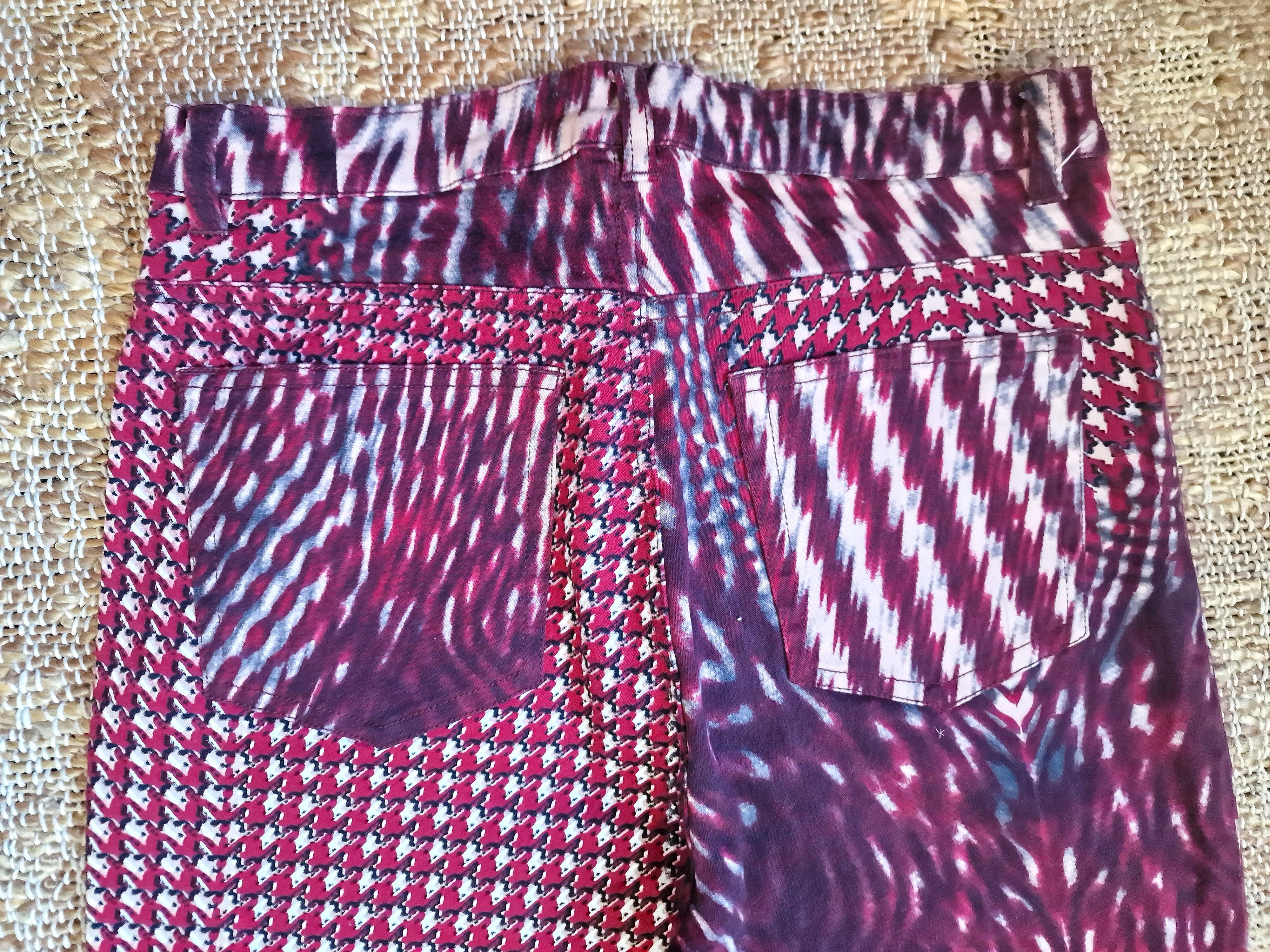 Roberto Cavalli Psychedelic Optical Illusion Vintage Medium Large Y2K Pants For Sale 6