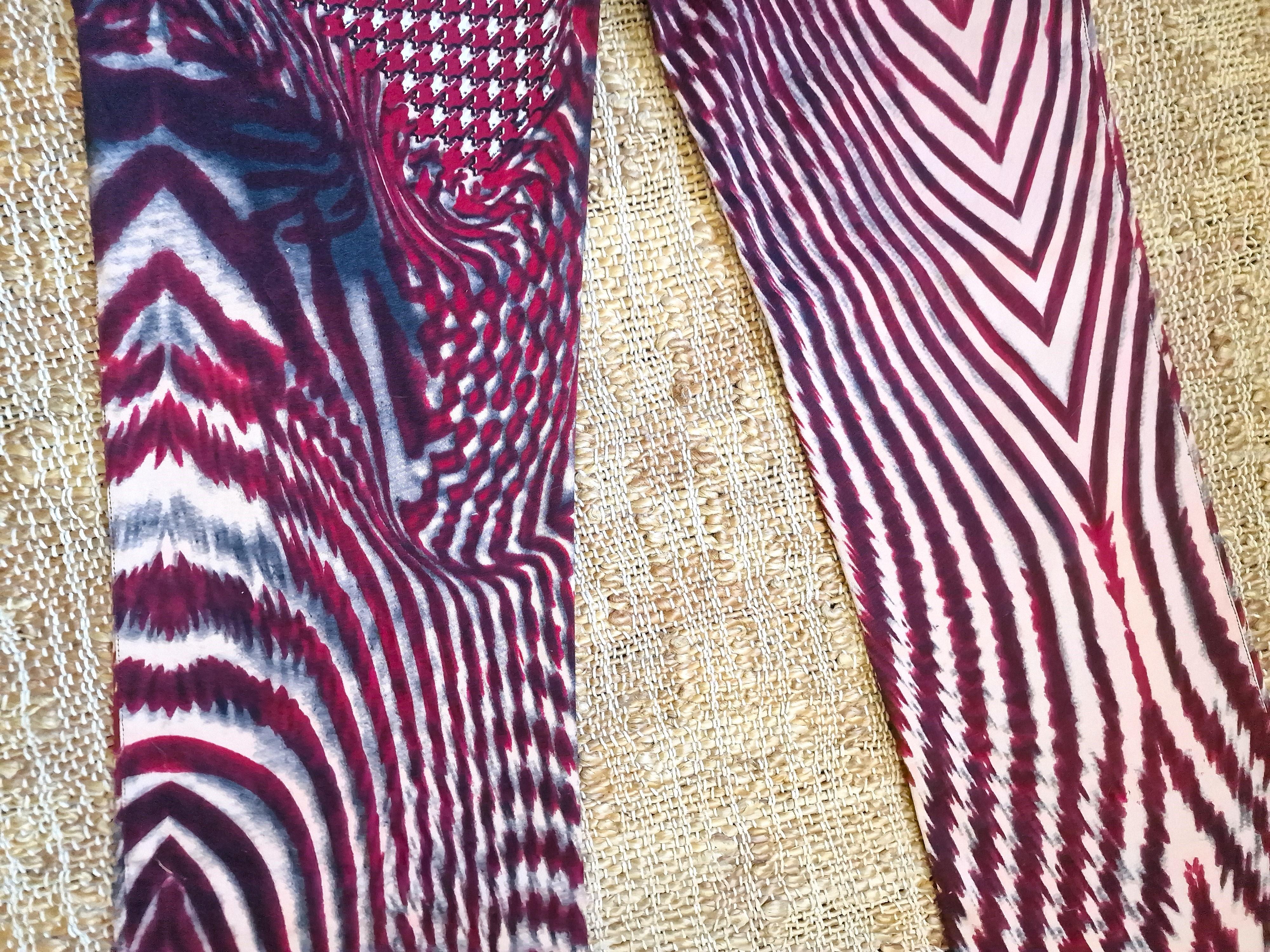 Roberto Cavalli Psychedelic Optical Illusion Vintage Medium Large Y2K Pants For Sale 7