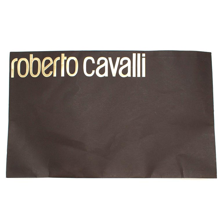 Roberto Cavalli Purple Floral Print Logo Scarf For Sale at 1stDibs