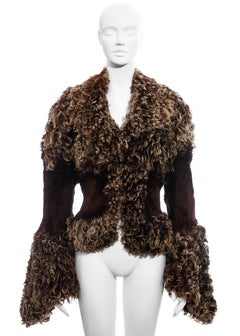 Roberto Cavalli purple Mongolian Lamb fur jacket, fw 1999