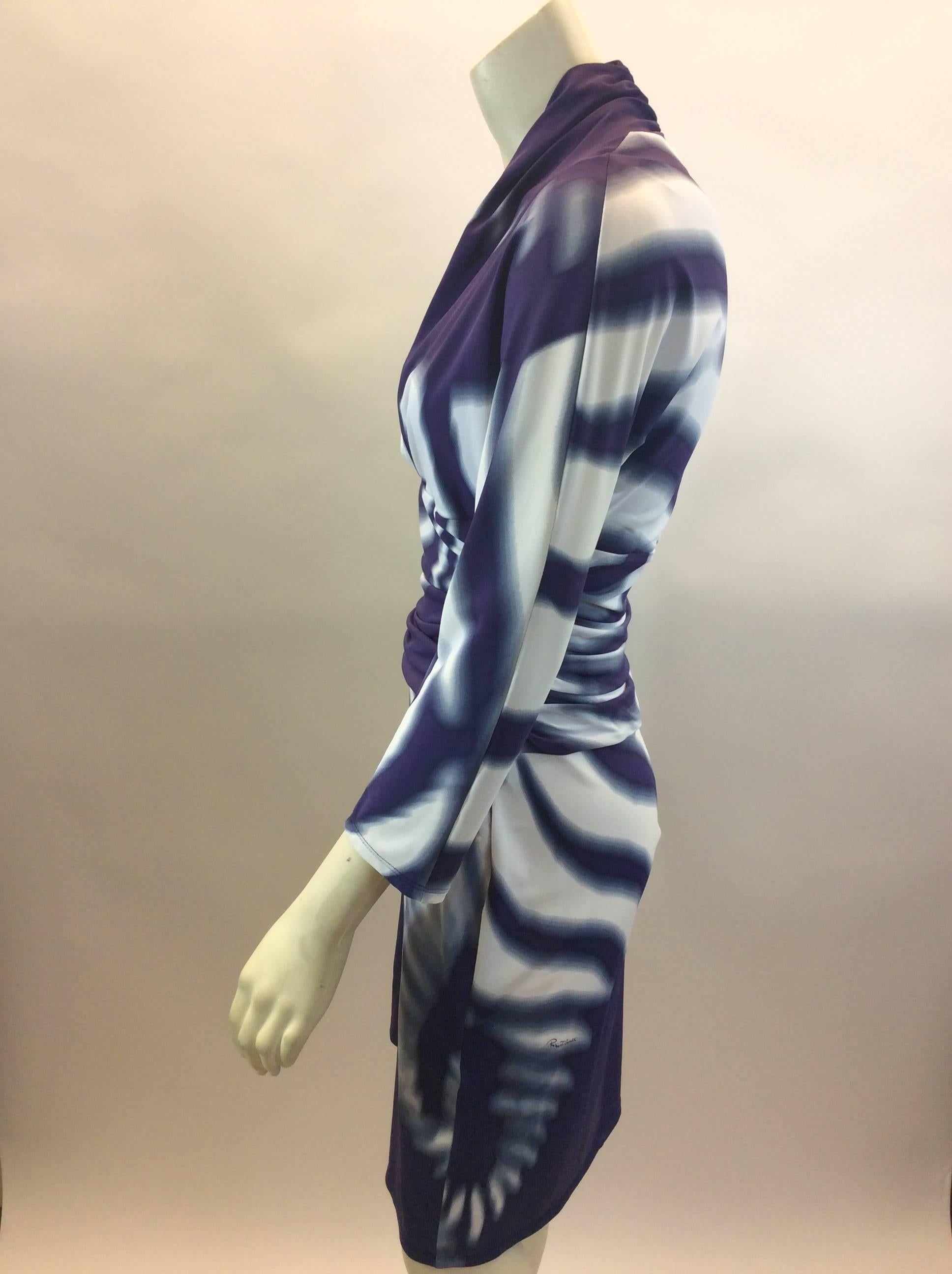 Roberto Cavalli Purple Print Dress
Size 42
Length 36