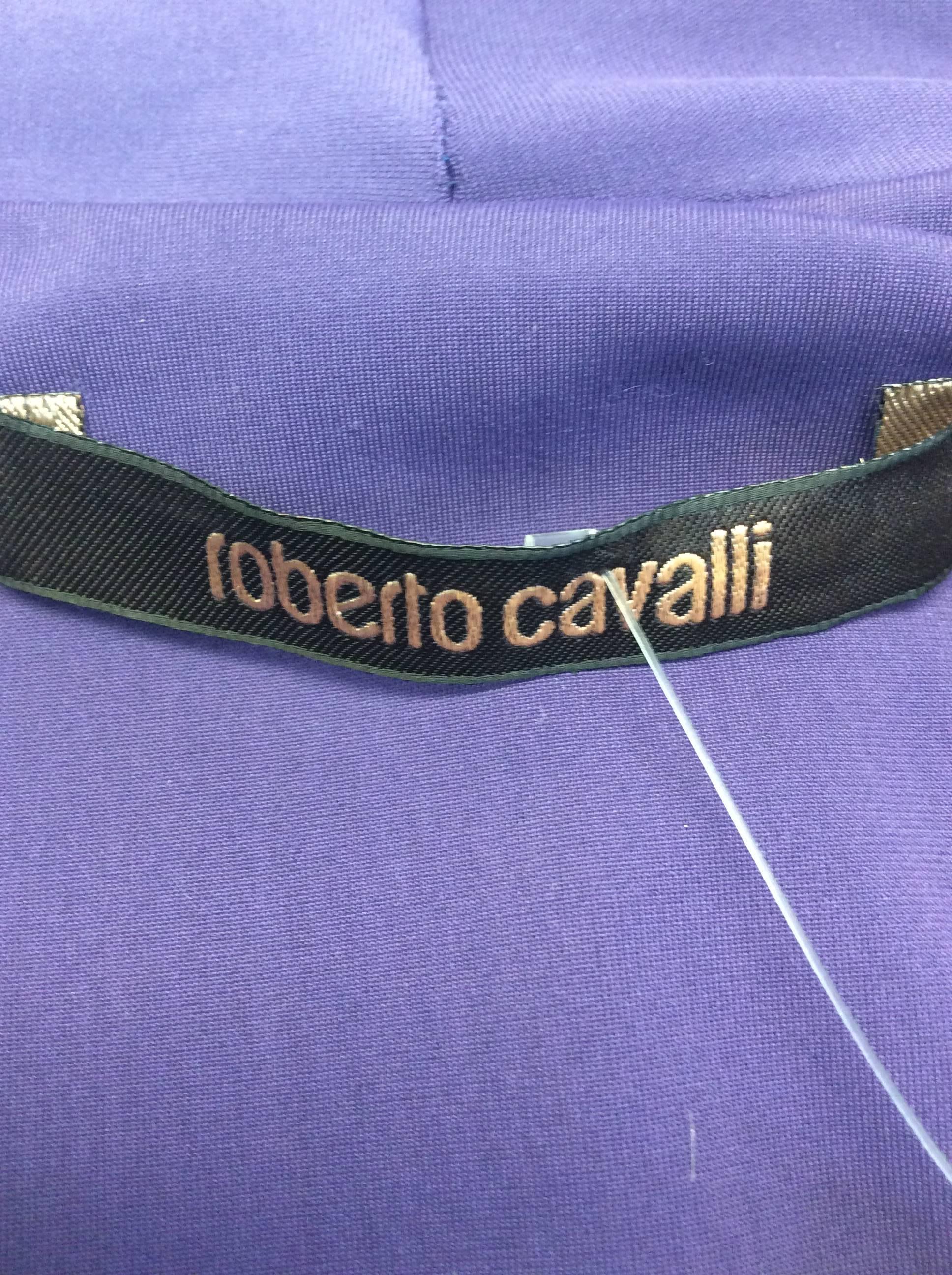 Roberto Cavalli Purple Print Dress For Sale 3