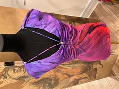 Roberto Cavalli - Top imprimé rouge et violet