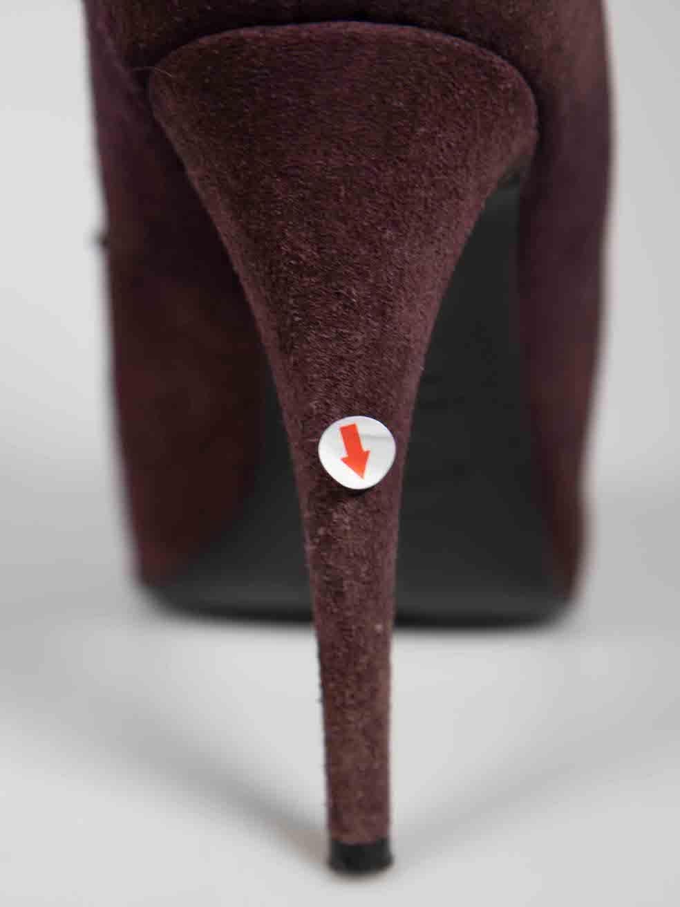 Roberto Cavalli - Bottines à lacets en daim violet, taille IT 39 Pour femmes en vente