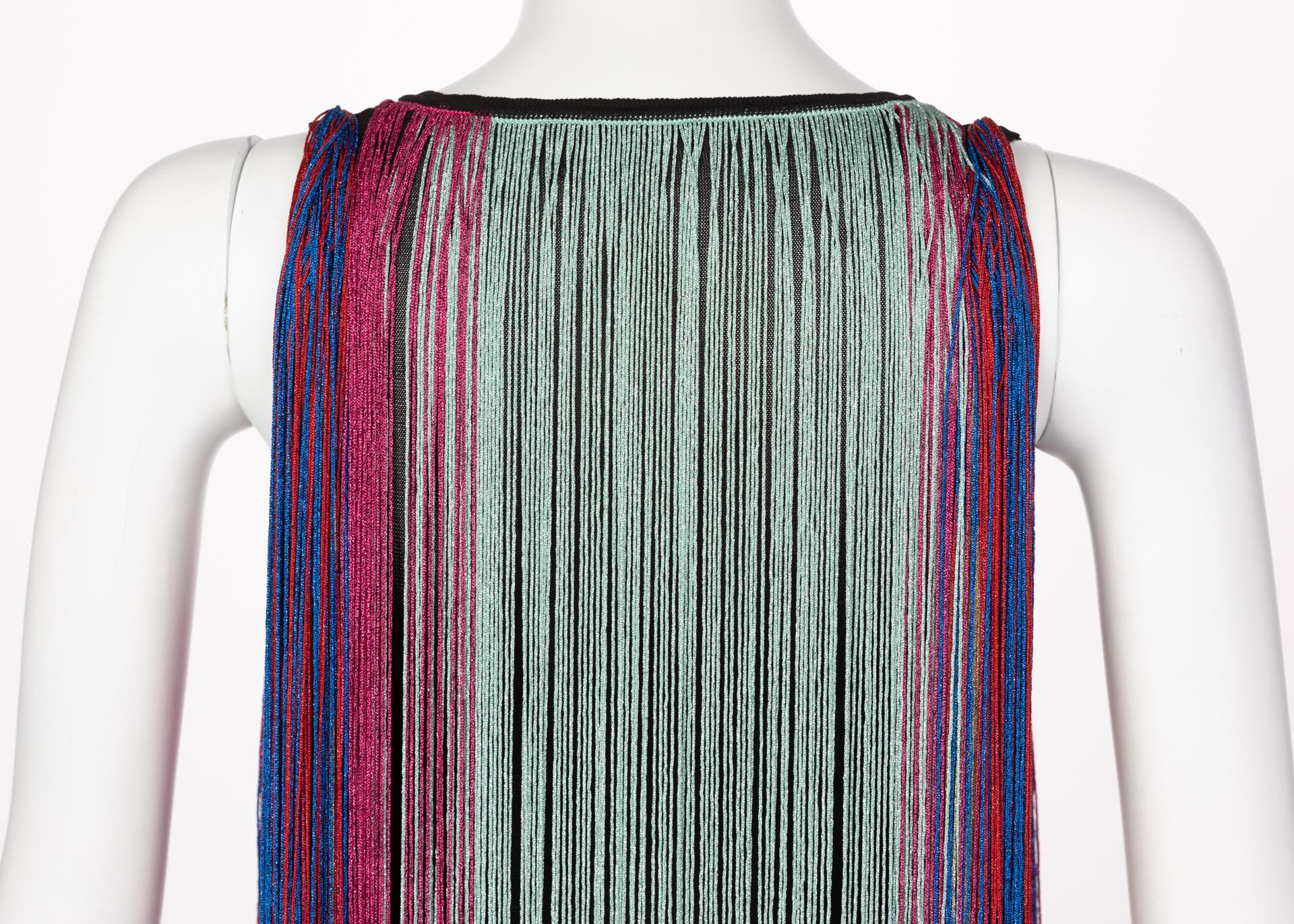 Women's Roberto Cavalli Rainbow Fringe Maxi Dress, Resort 2017