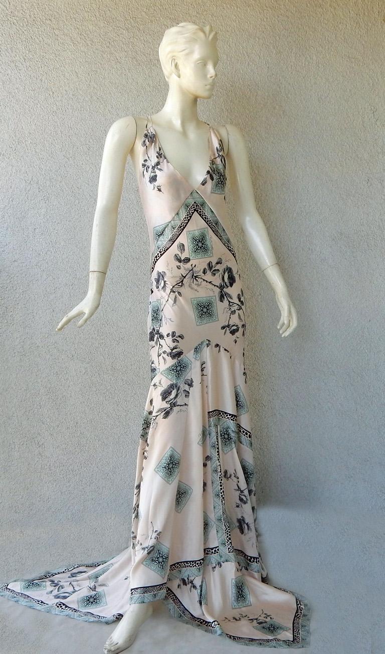 Women's Roberto Cavalli Rare Vintage Asian Inspired Gown For Sale