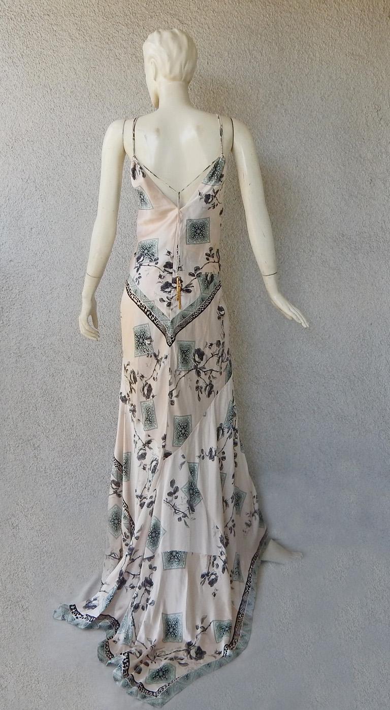 Roberto Cavalli Seltenes asiatisch inspiriertes Vintage-Kleid im Angebot 5