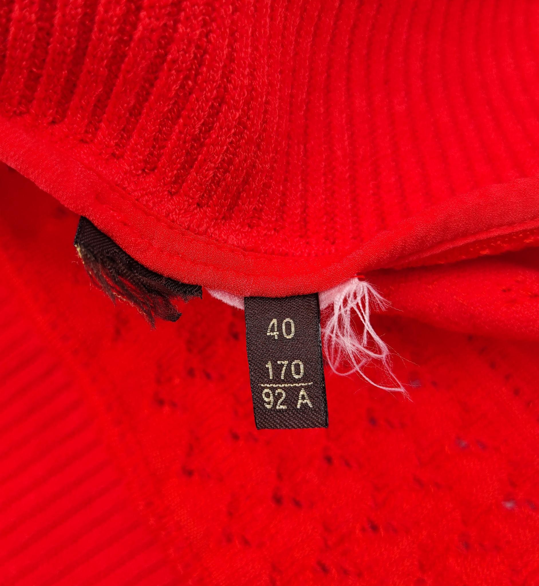 Roberto Cavalli red knit midi dress For Sale 6