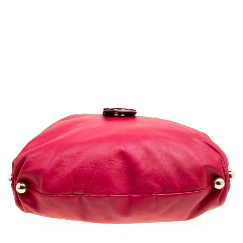 Women's Roberto Cavalli Red Leather Dome Satchel