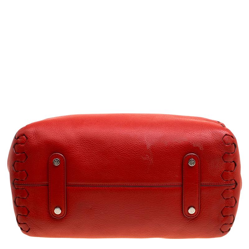 Roberto Cavalli Red Leather Small Regina Satchel 2