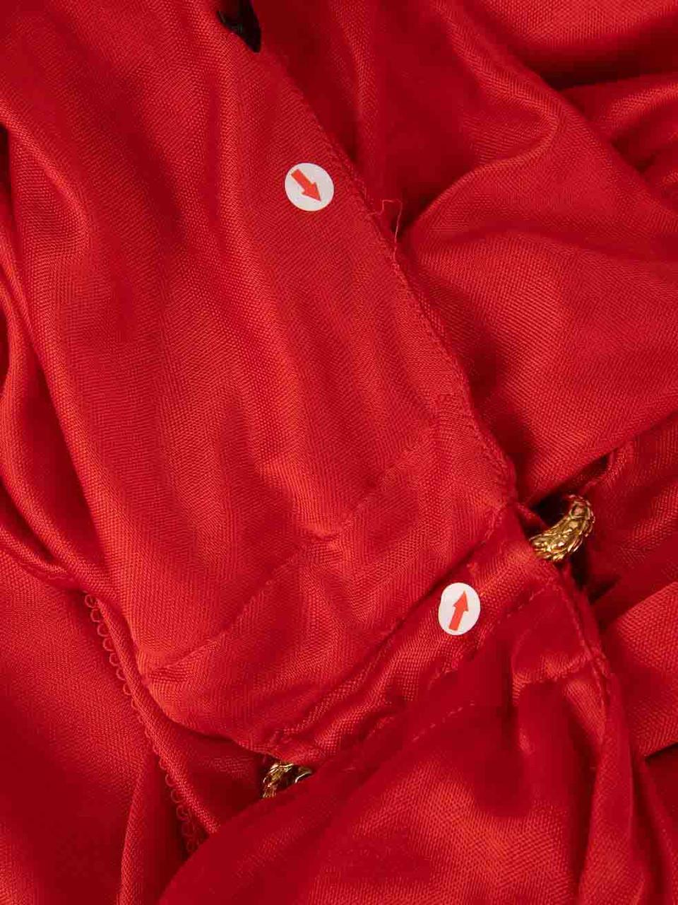 Roberto Cavalli Robe drapée asymétrique rouge Taille L Pour femmes en vente