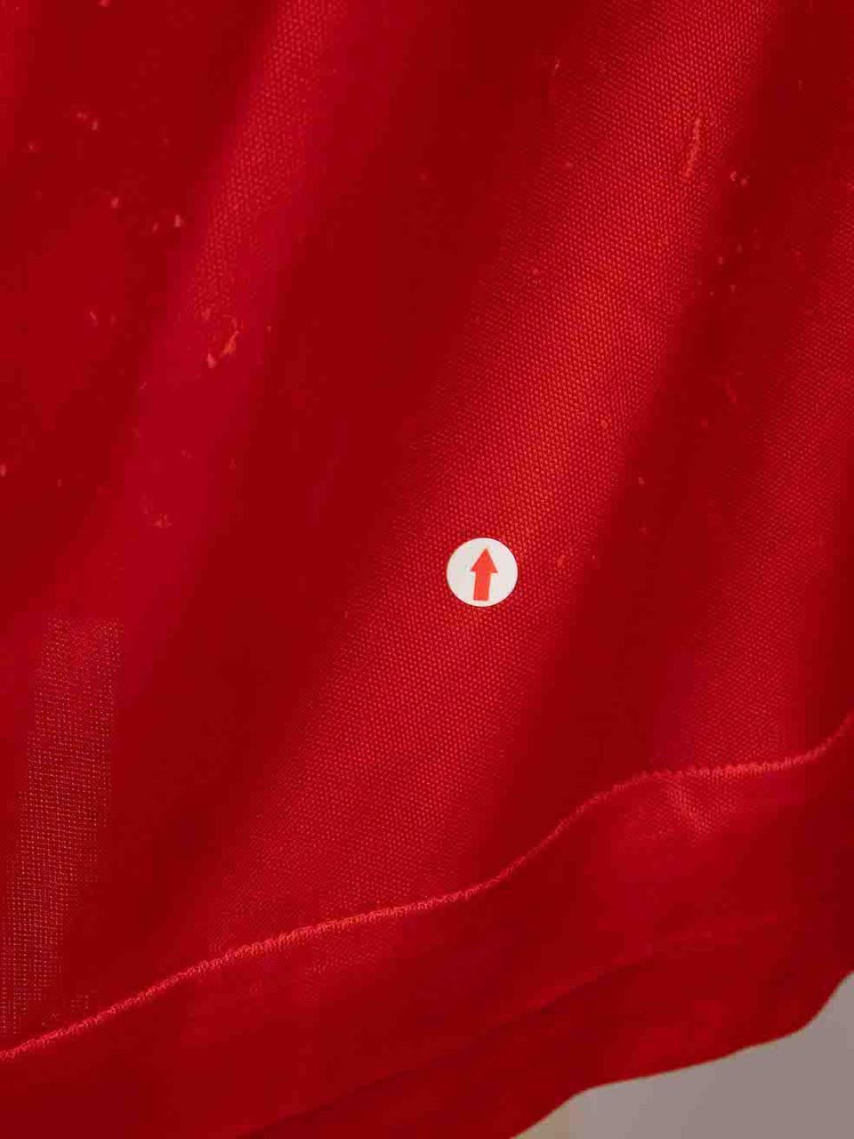 Roberto Cavalli Robe drapée asymétrique rouge Taille L en vente 1