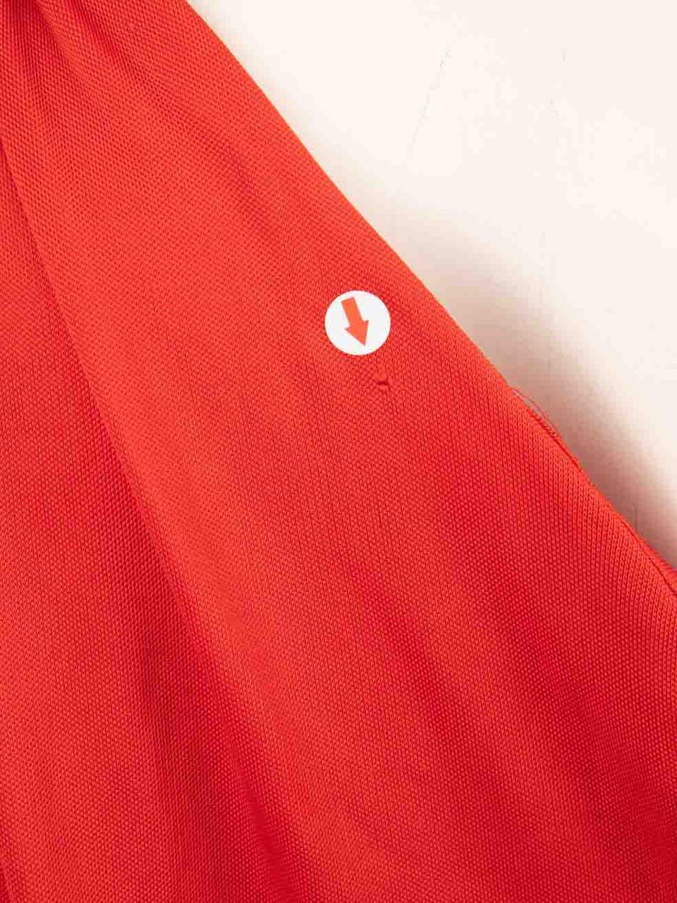 Roberto Cavalli Robe drapée asymétrique rouge Taille L en vente 3