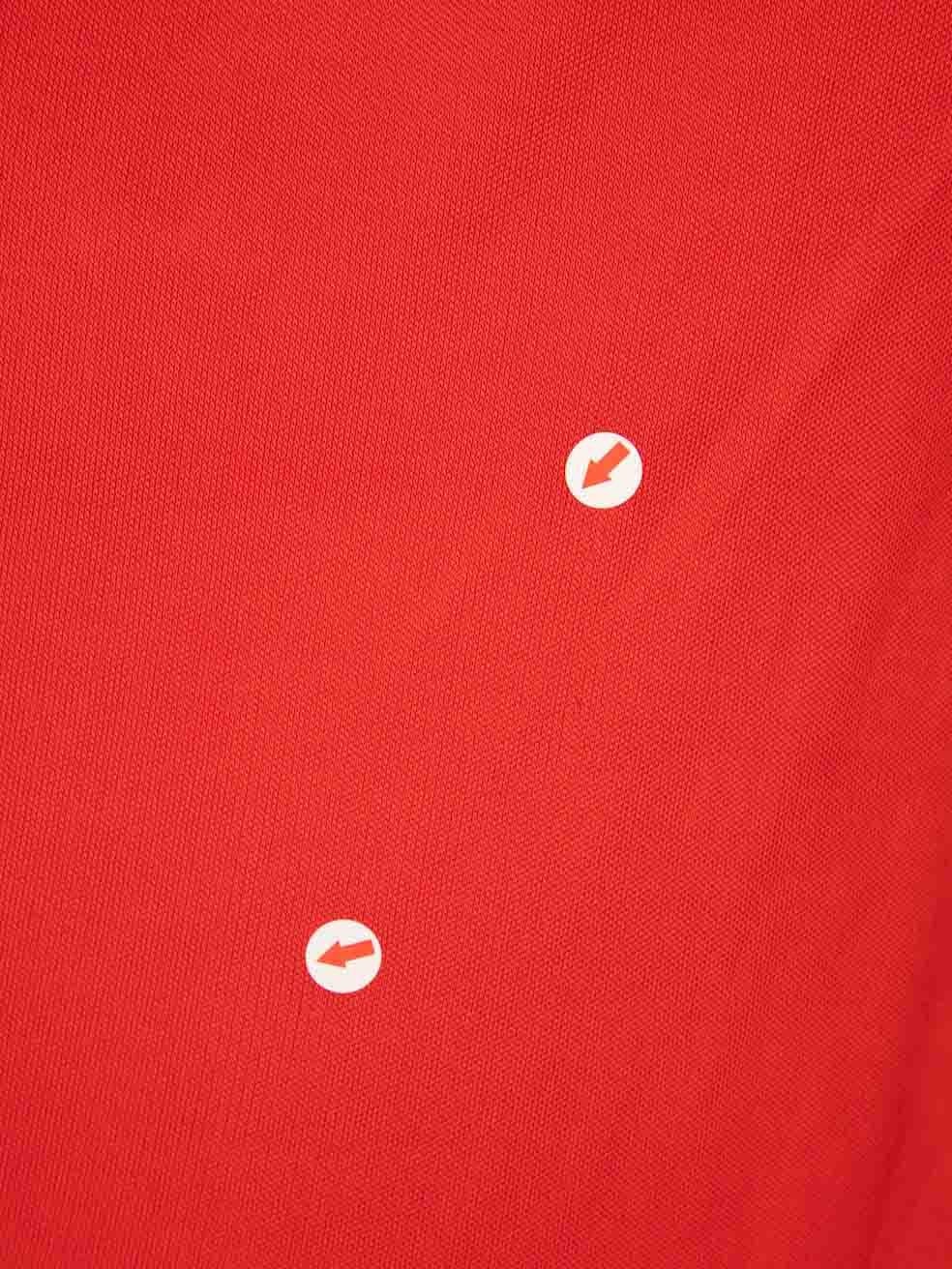 Roberto Cavalli Red One-Shoulder Drape Mini Dress Size L For Sale 2