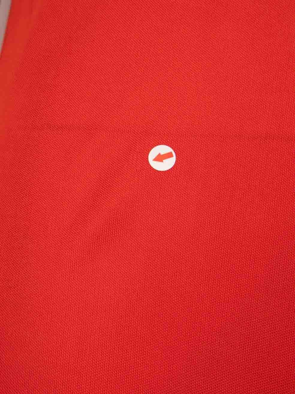 Roberto Cavalli Red One-Shoulder Drape Mini Dress Size L For Sale 3
