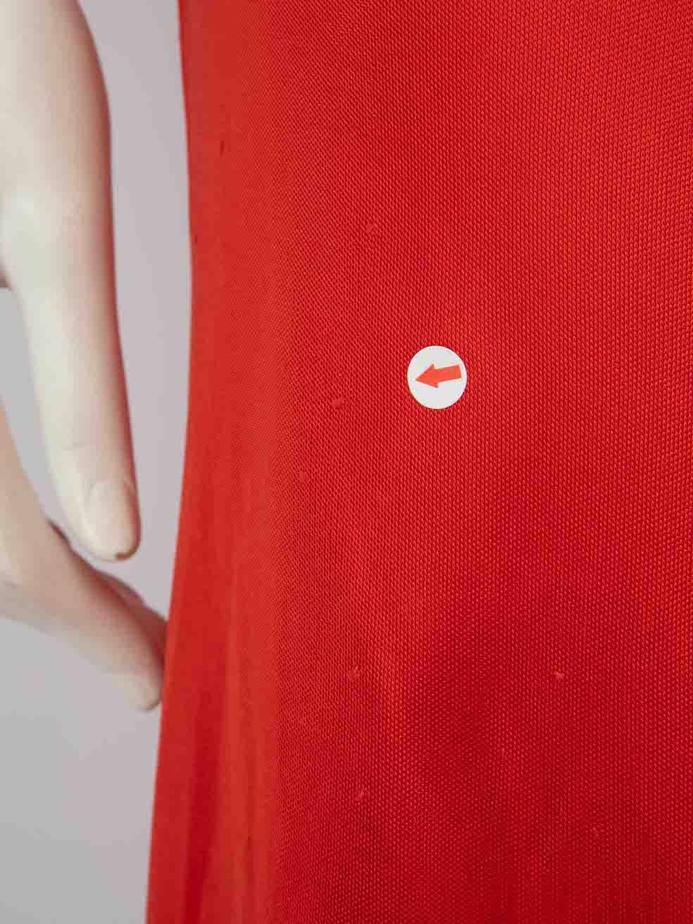 Roberto Cavalli Red One-Shoulder Drape Mini Dress Size L For Sale 4