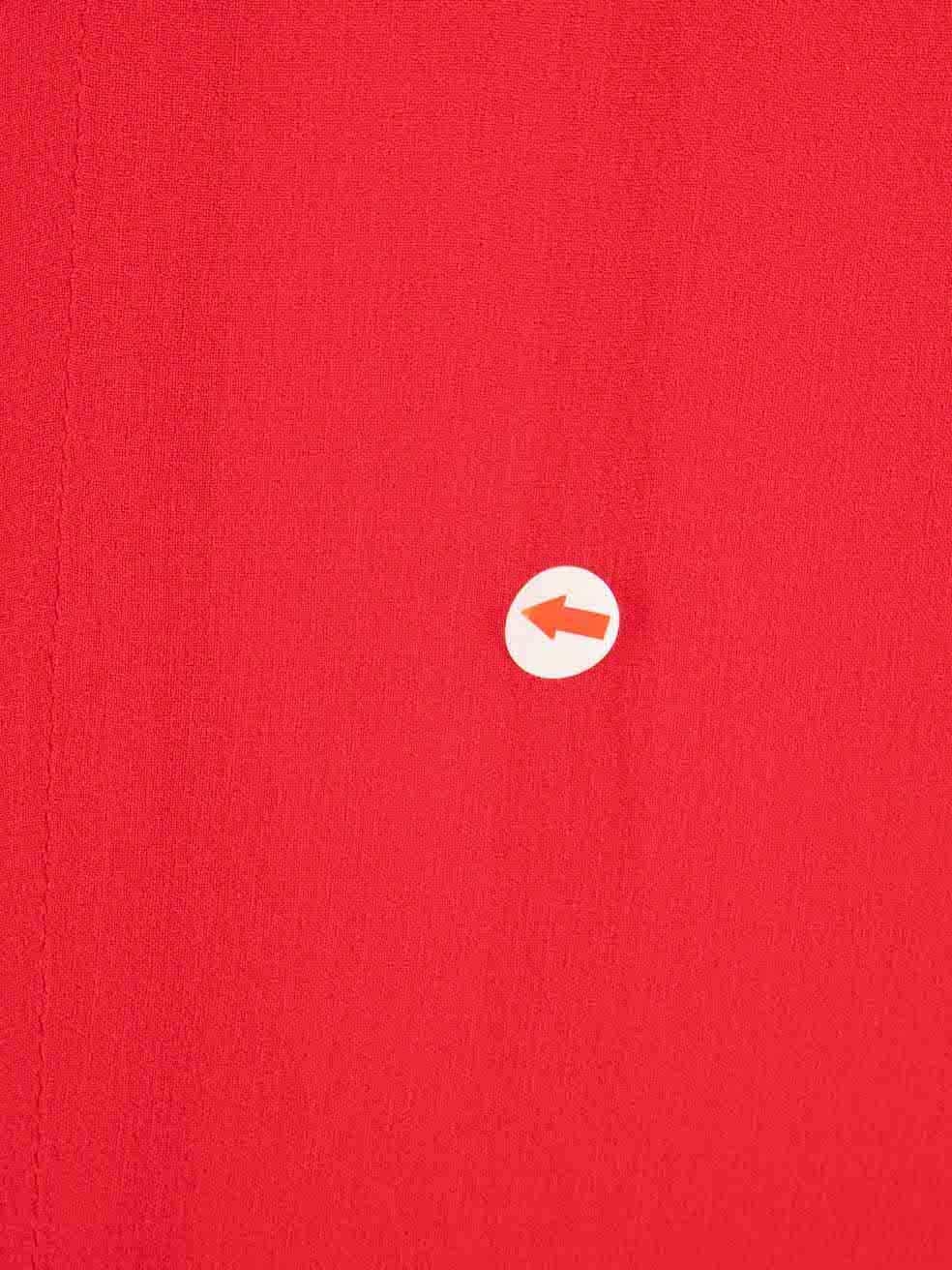 Roberto Cavalli - Robe rouge froncée avec détail serpent, taille XS en vente 2