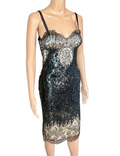 Roberto Cavalli Resort 2008 Runway Bustier Embellished Lace Dress