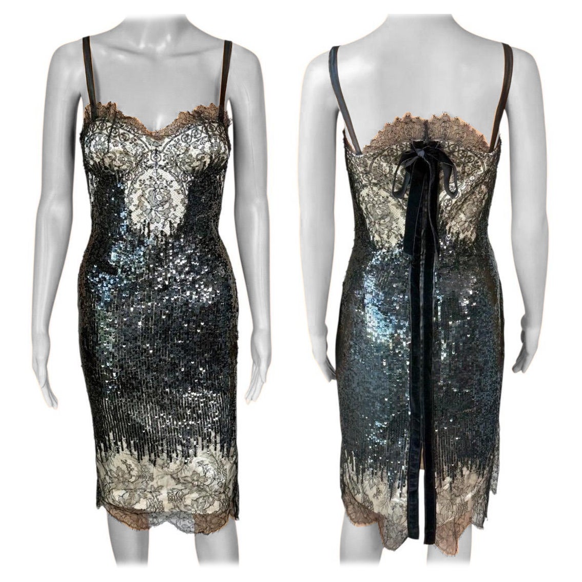 Roberto Cavalli Resort 2008 Runway Bustier Embellished Lace Dress