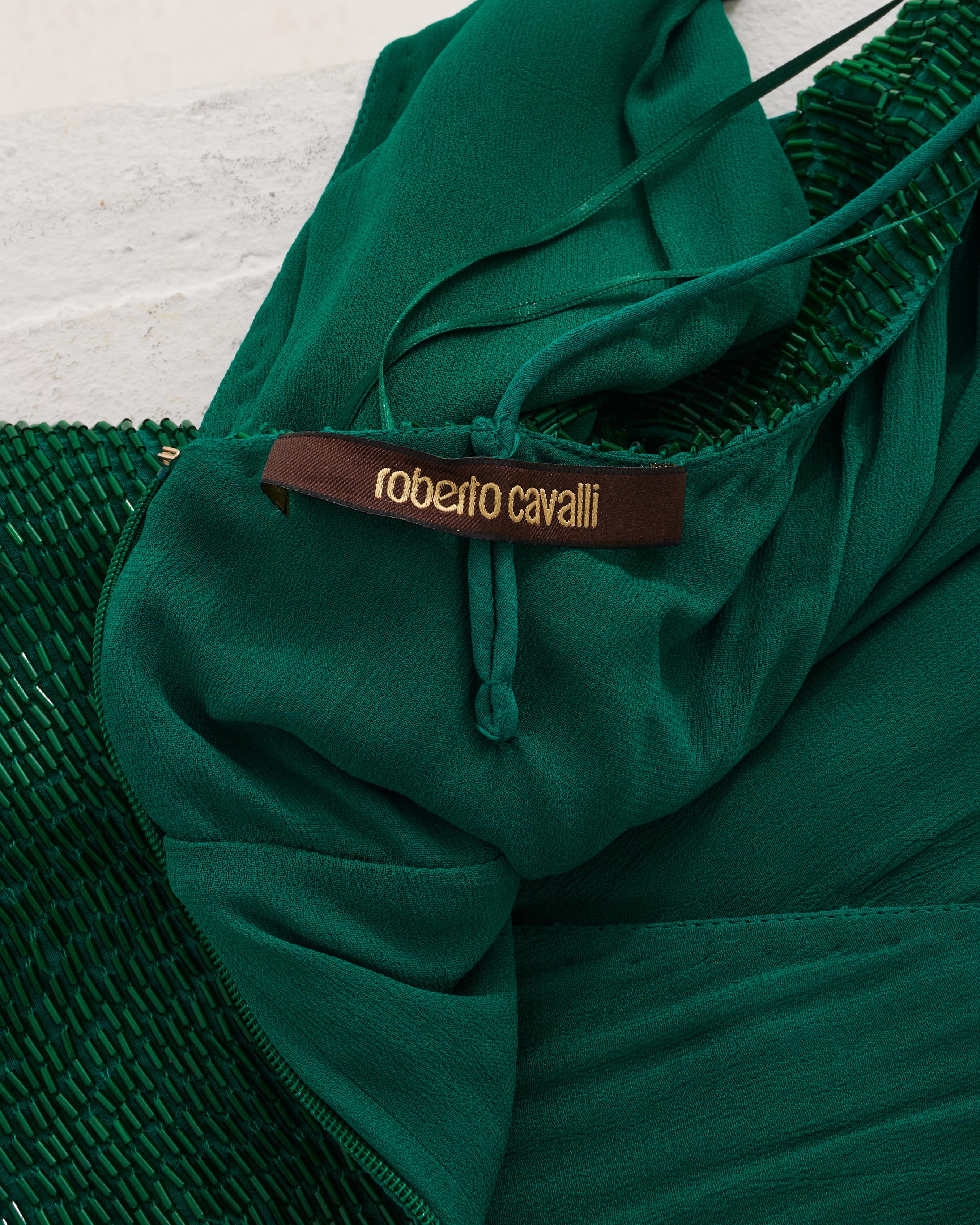 Roberto Cavalli Resort 2011 Green Embellished Cocktail Dress For Sale 7