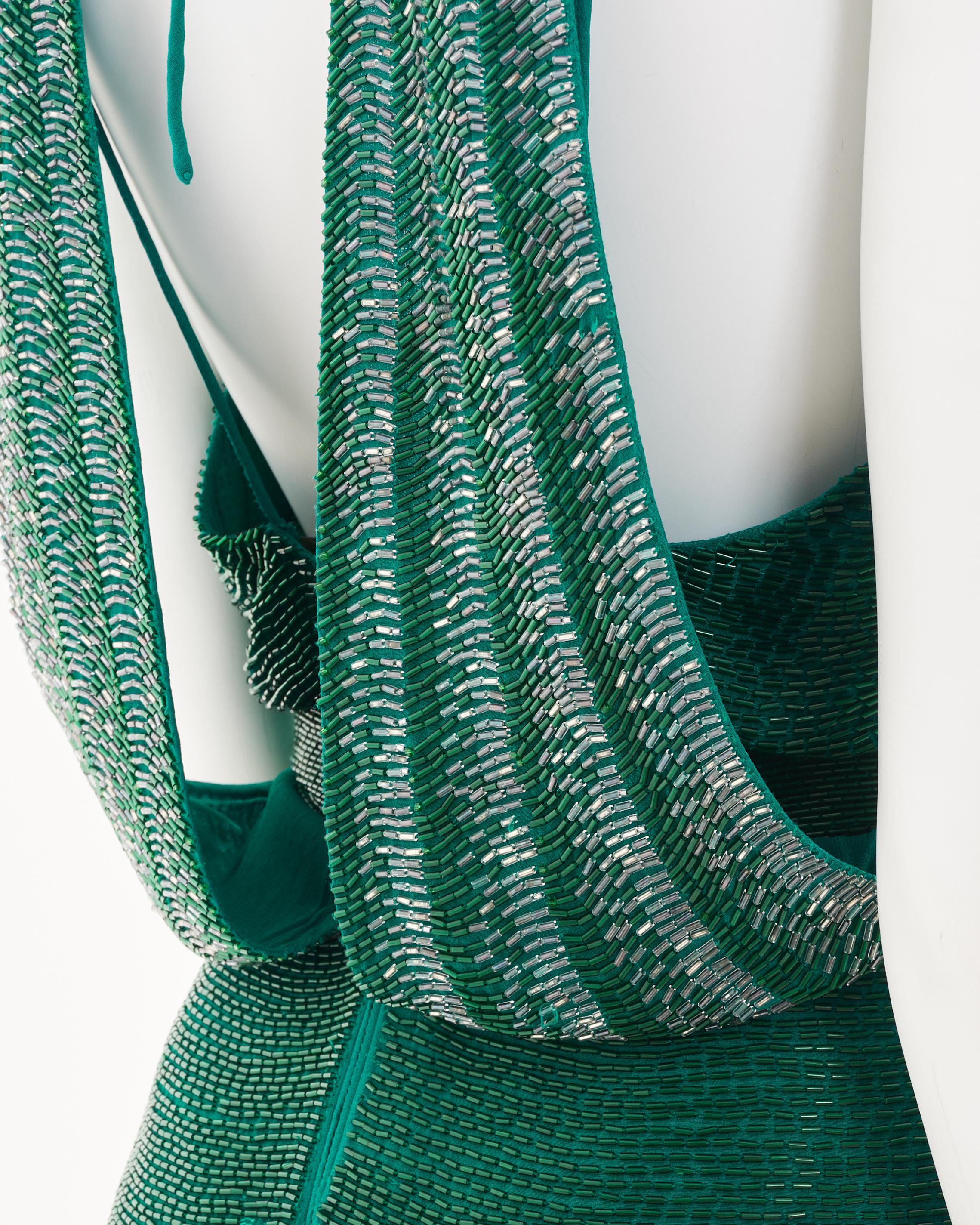 Roberto Cavalli Resort 2011 Green Embellished Cocktail Dress For Sale 1
