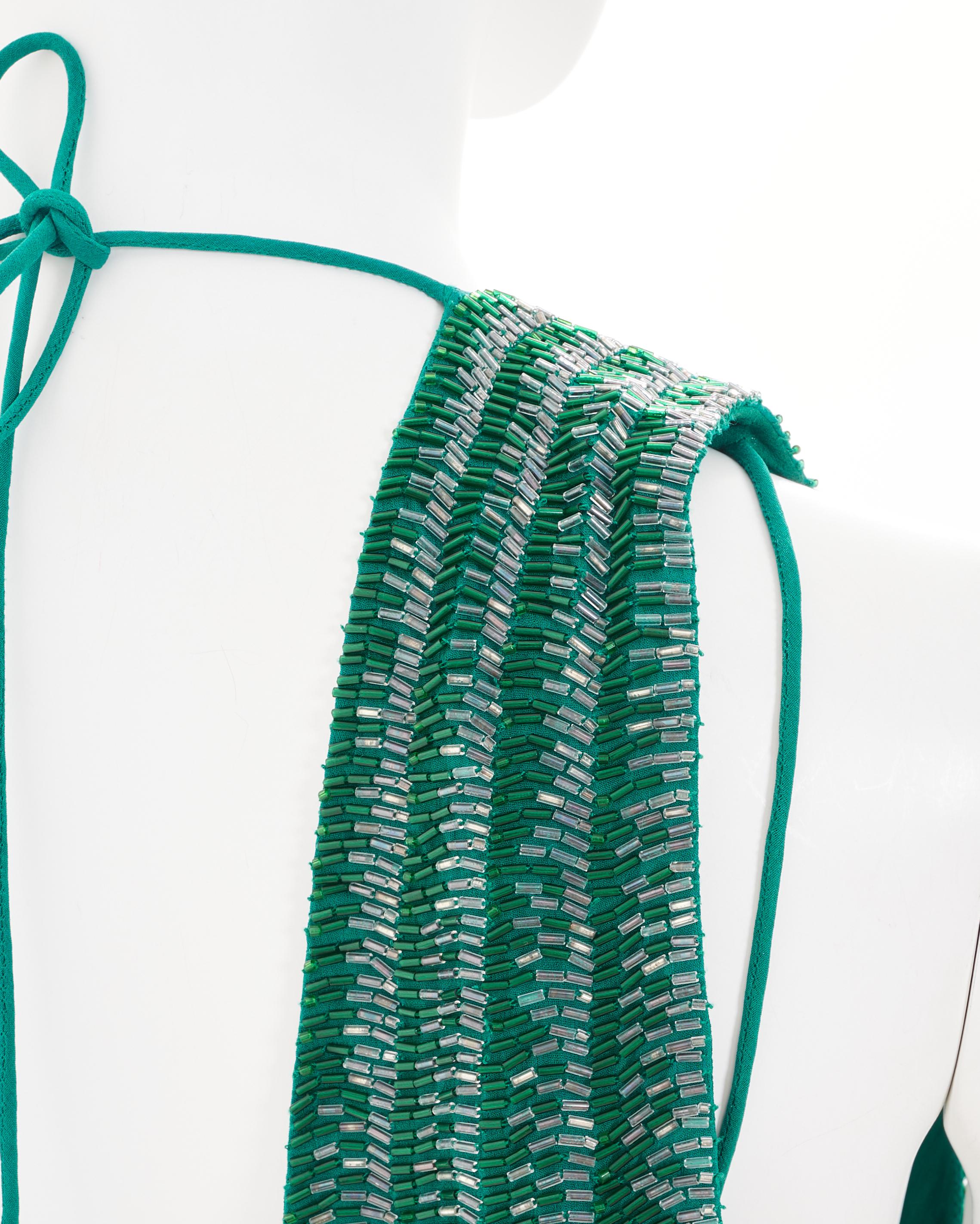 Roberto Cavalli Resort 2011 Green Embellished Cocktail Dress For Sale 3