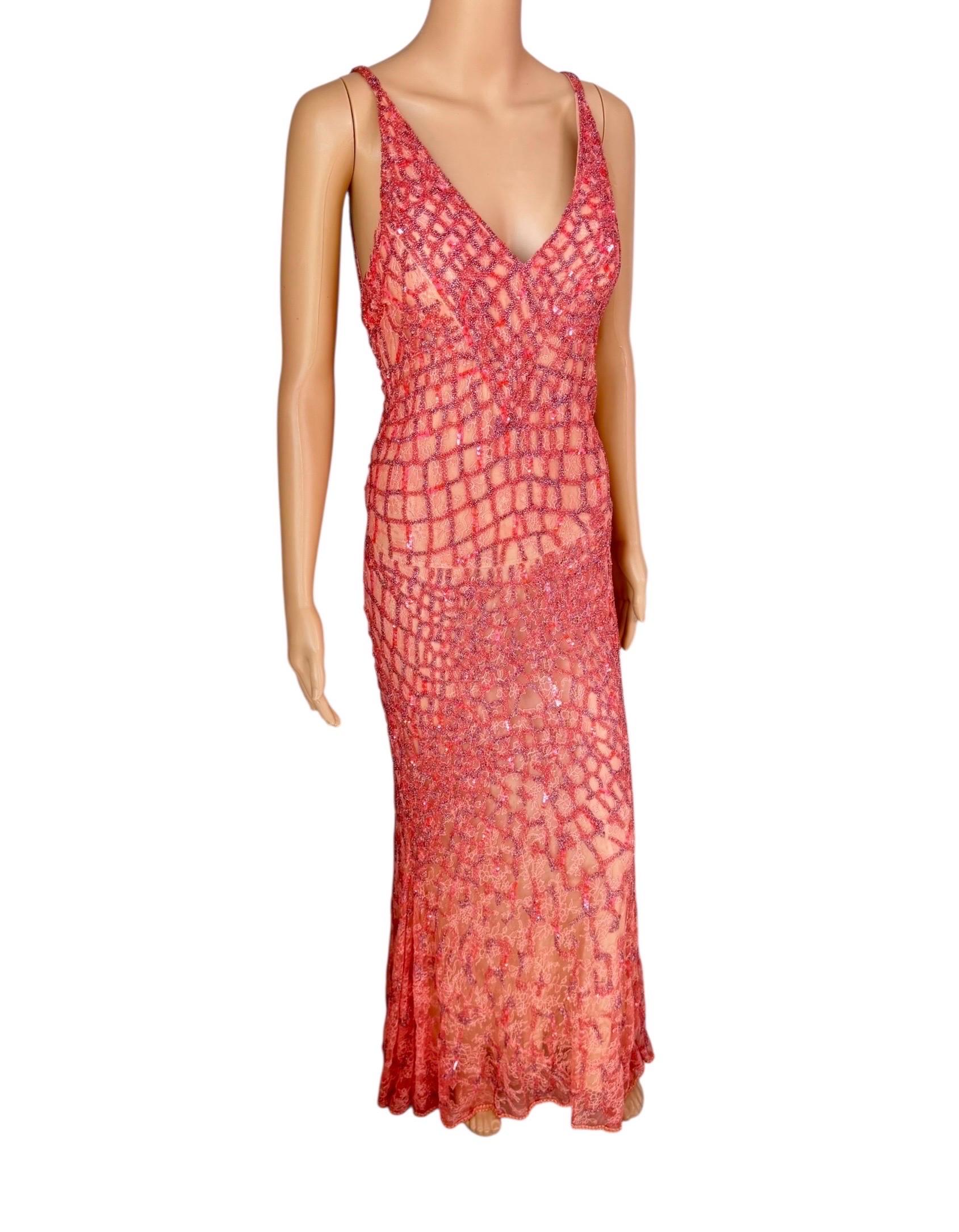 Roberto Cavalli Resort 2014 Embellished Lace Evening Dress and Shawl 2 Piece Set (Ensemble 2 pièces en dentelle ornée) en vente 1