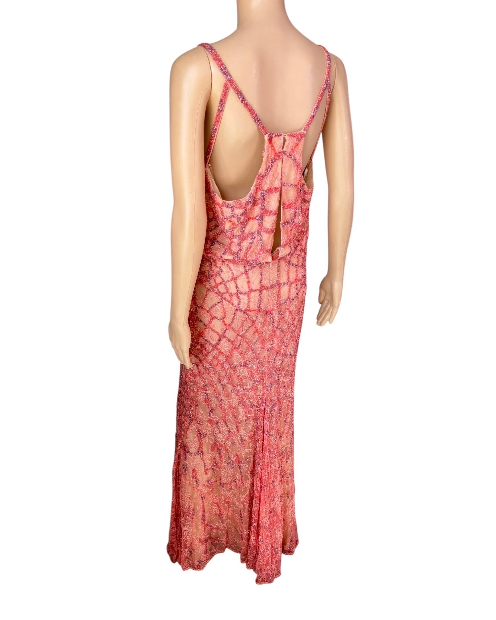 Roberto Cavalli Resort 2014 Embellished Lace Evening Dress and Shawl 2 Piece Set (Ensemble 2 pièces en dentelle ornée) en vente 4