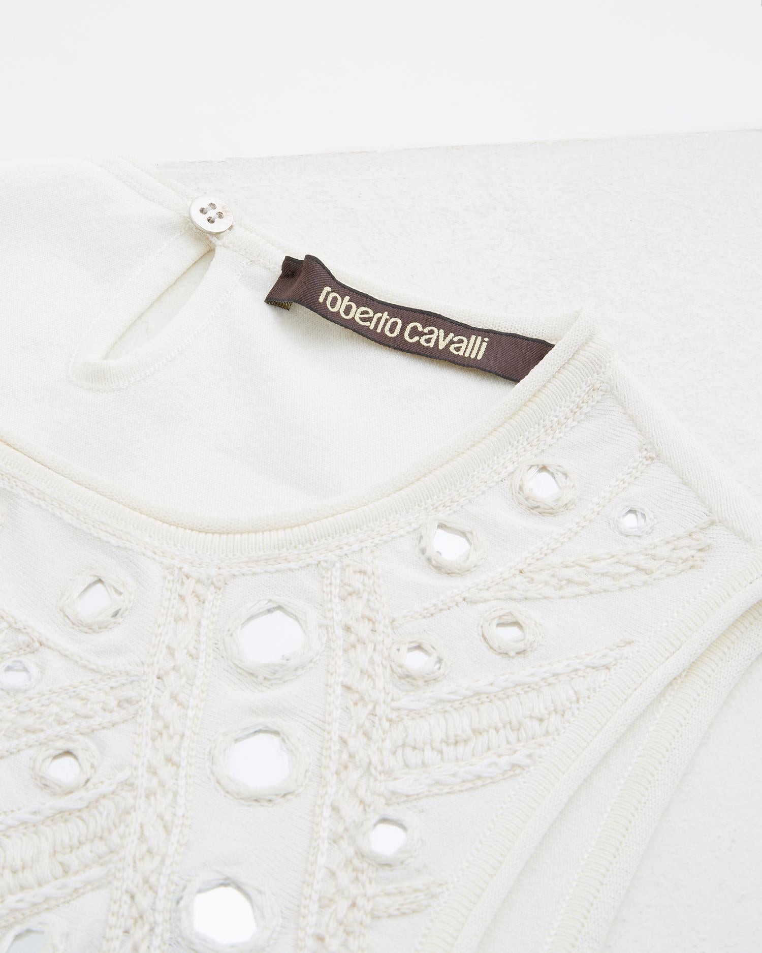 Women's Roberto Cavalli Resort 2014 Off-white Indian-influenced embroidered and mini mi For Sale