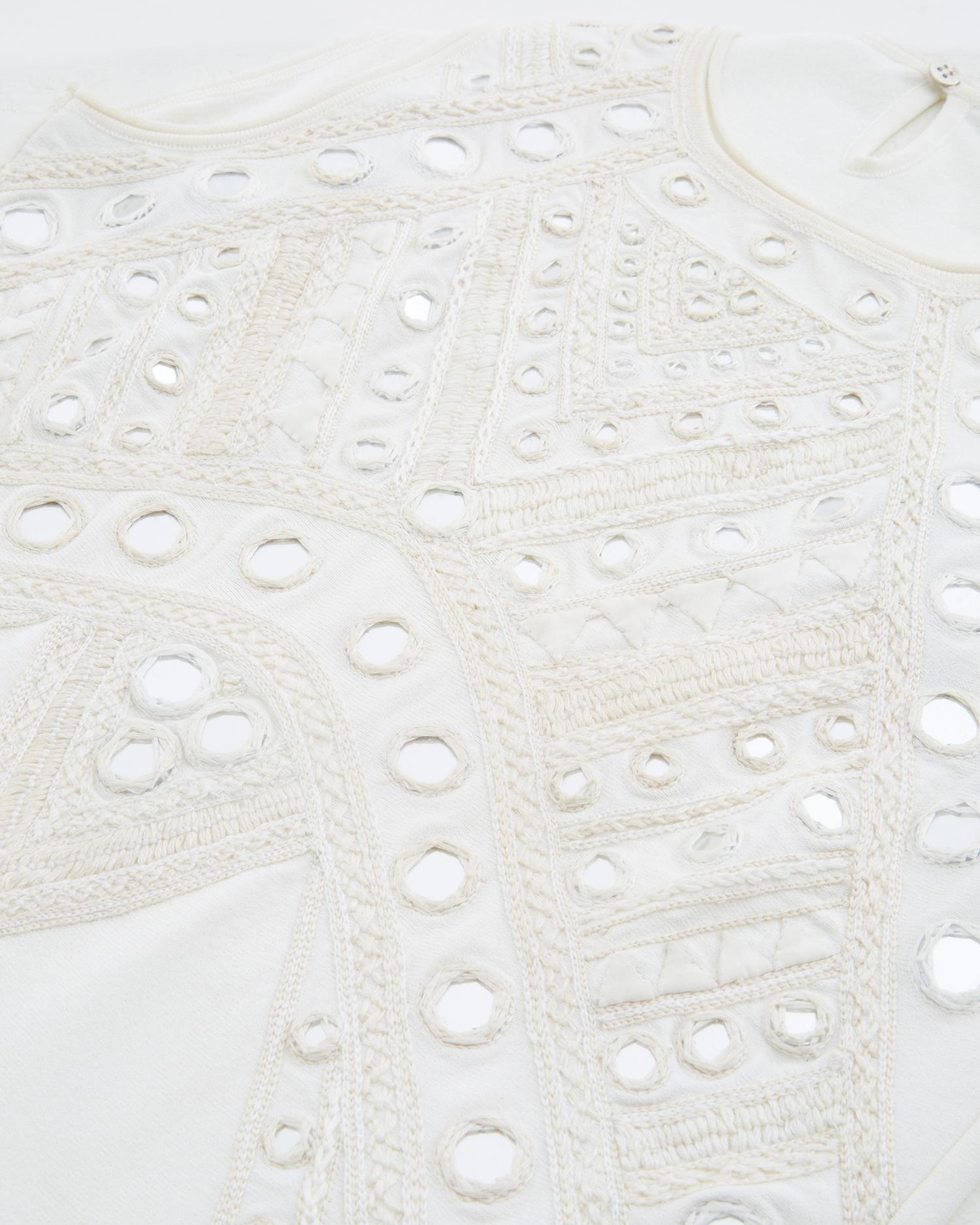Roberto Cavalli Resort 2014 Off-white Indian-influenced embroidered and mini mi For Sale 1