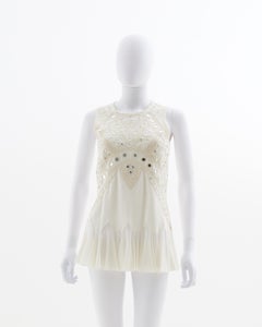 Roberto Cavalli Resort 2014 Off-white Indian-influenced embroidered and mini mi