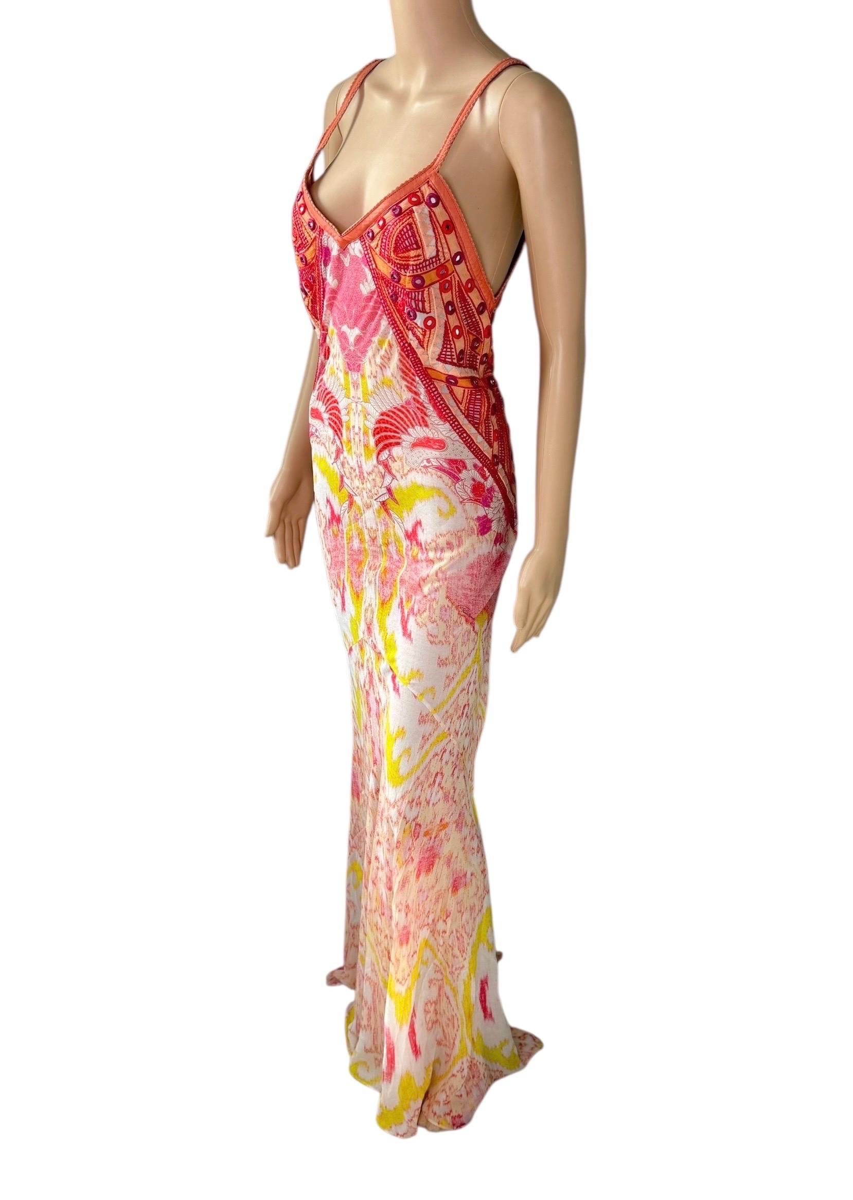 Roberto Cavalli Resort 2014 Unworn Embellished Leather Backless Evening Dress en venta 6