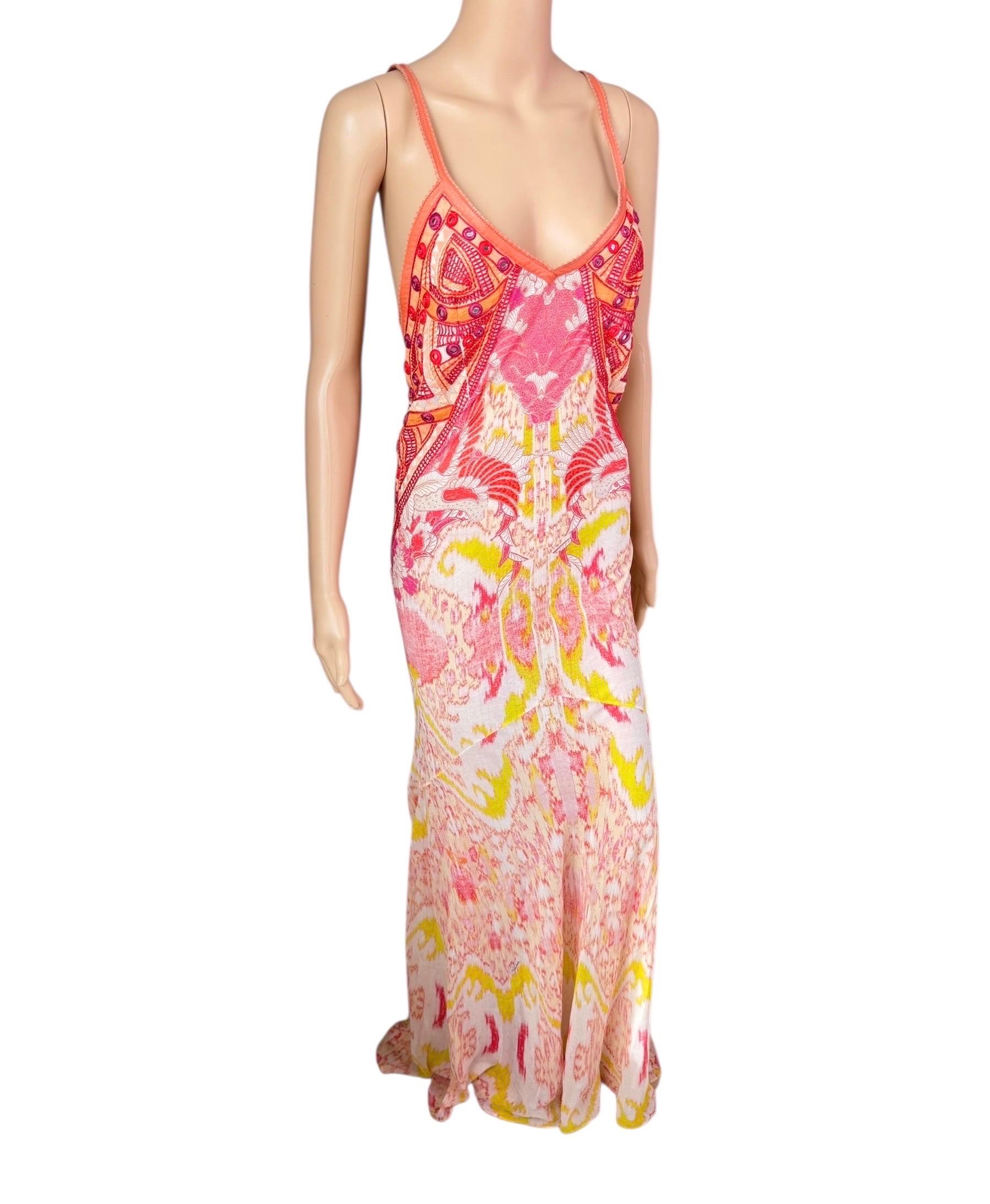 Roberto Cavalli Resort 2014 Unworn Embellished Leather Backless Evening Maxi Dress 

Size: IT 42

Condition: New with Tags

FOLLOW US ON INSTAGRAM @OPULENTADDICT