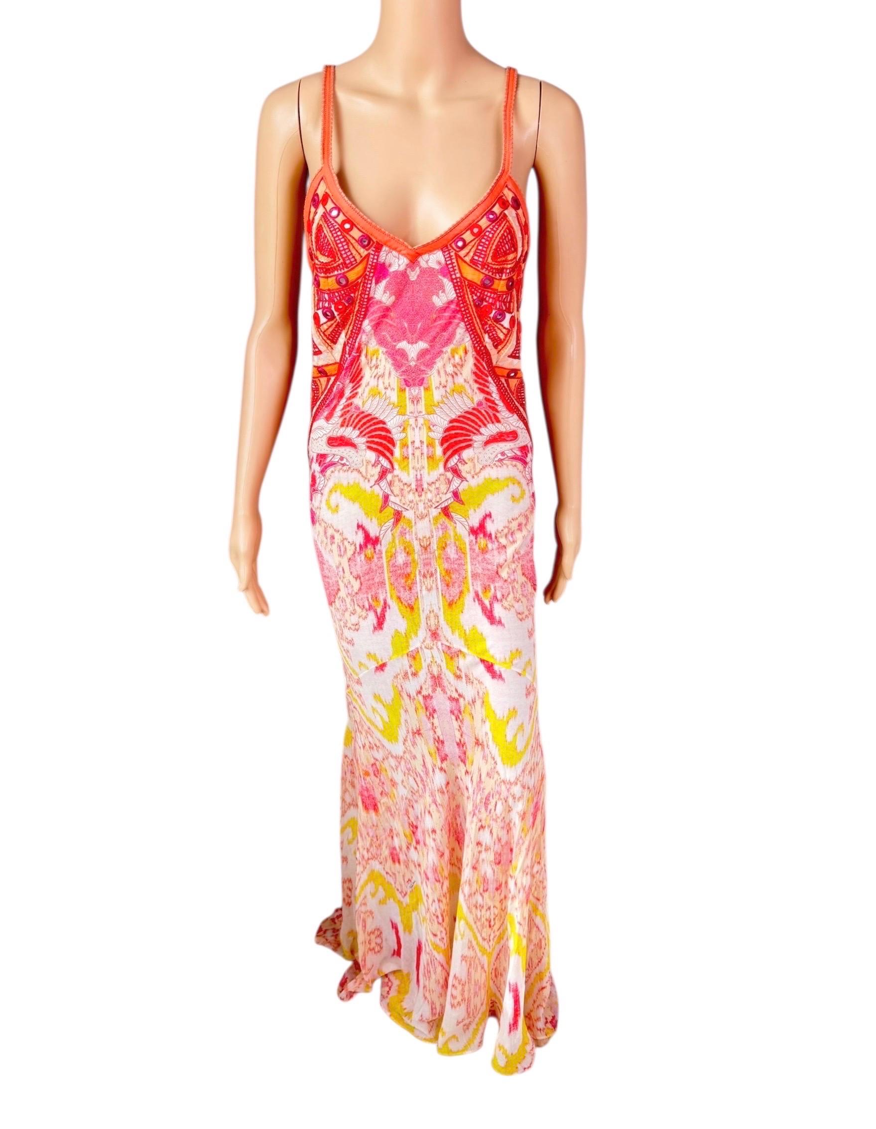 Roberto Cavalli Resort 2014 Unworn Embellished Leather Backless Evening Dress en venta 3