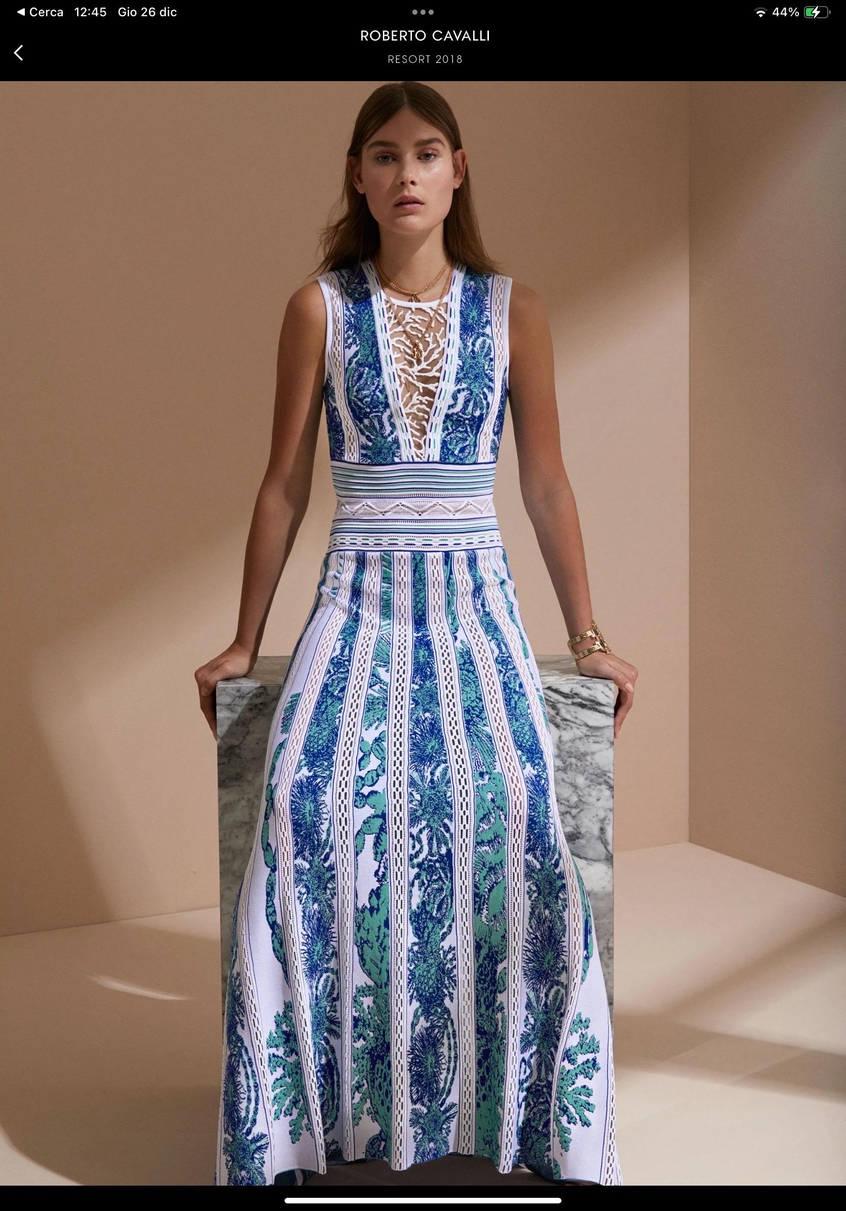 Roberto Cavalli Abito lungo Resort 2018 in vendita 7