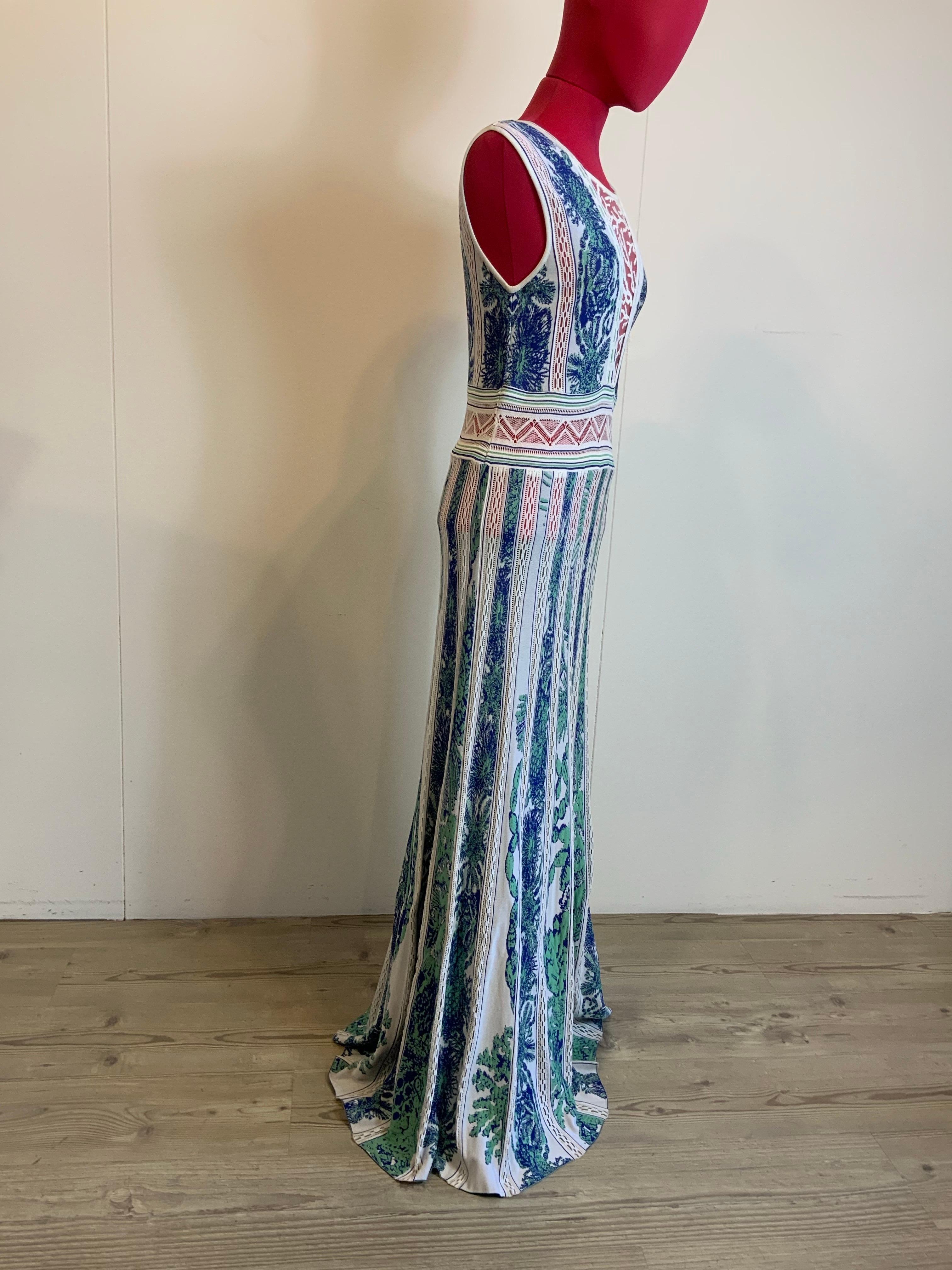 Grigio Roberto Cavalli Abito lungo Resort 2018 in vendita